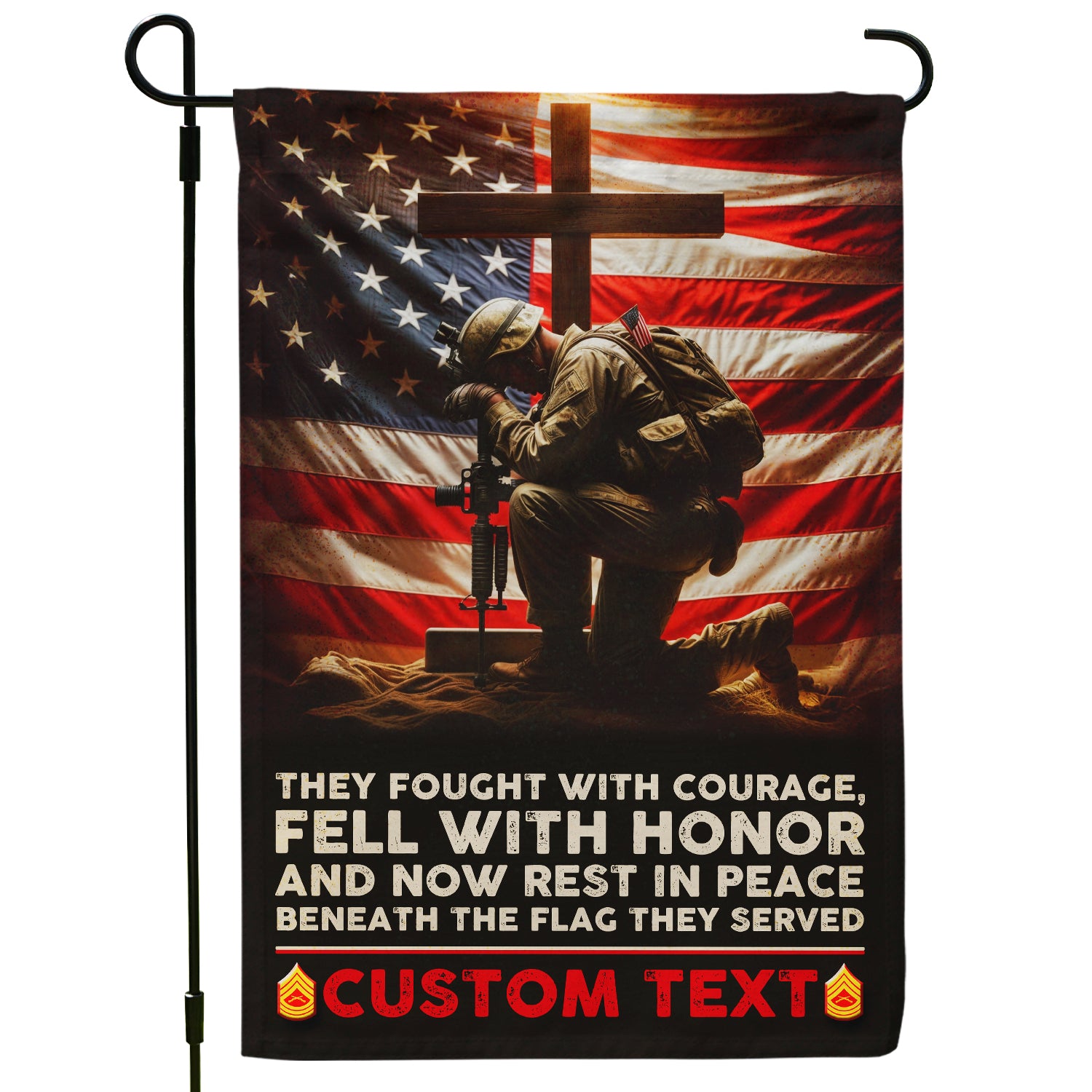 Personalized US Military Logo/Insignia And Text JFLAG40 Garden Flag, House Flag Twin-Side Printing