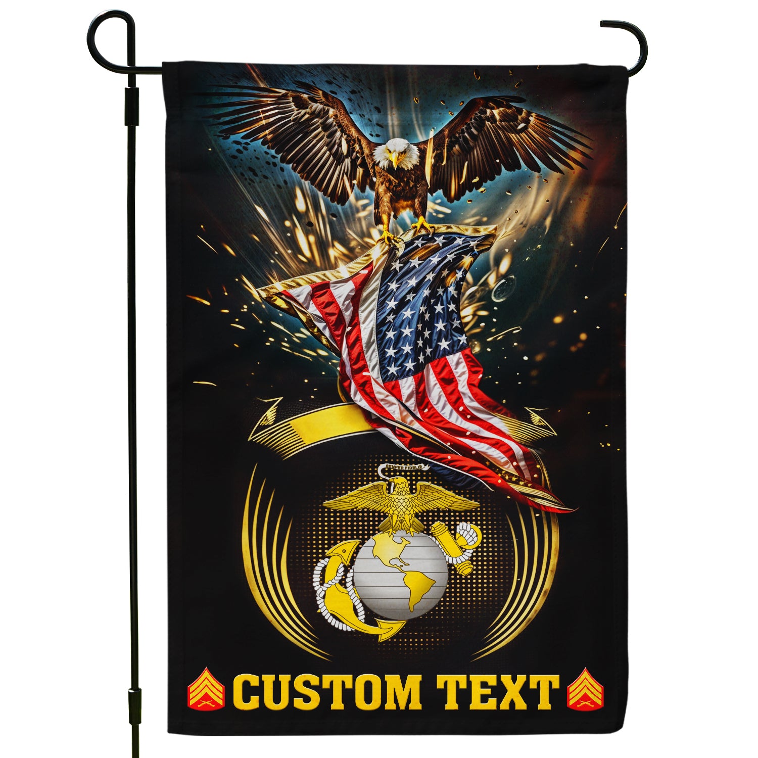 Personalized US Military Logo/Insignia And Text JFLAG42 Garden Flag, House Flag Twin-Side Printing