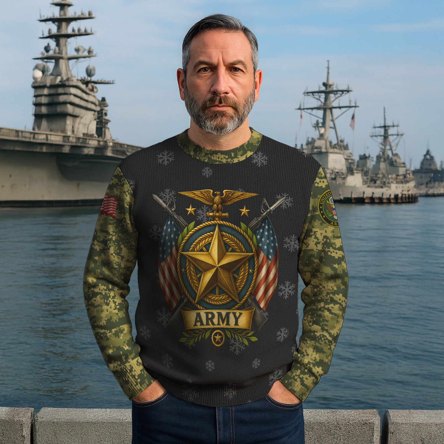 US Army Proudly Served Ugly Christmas Sweater