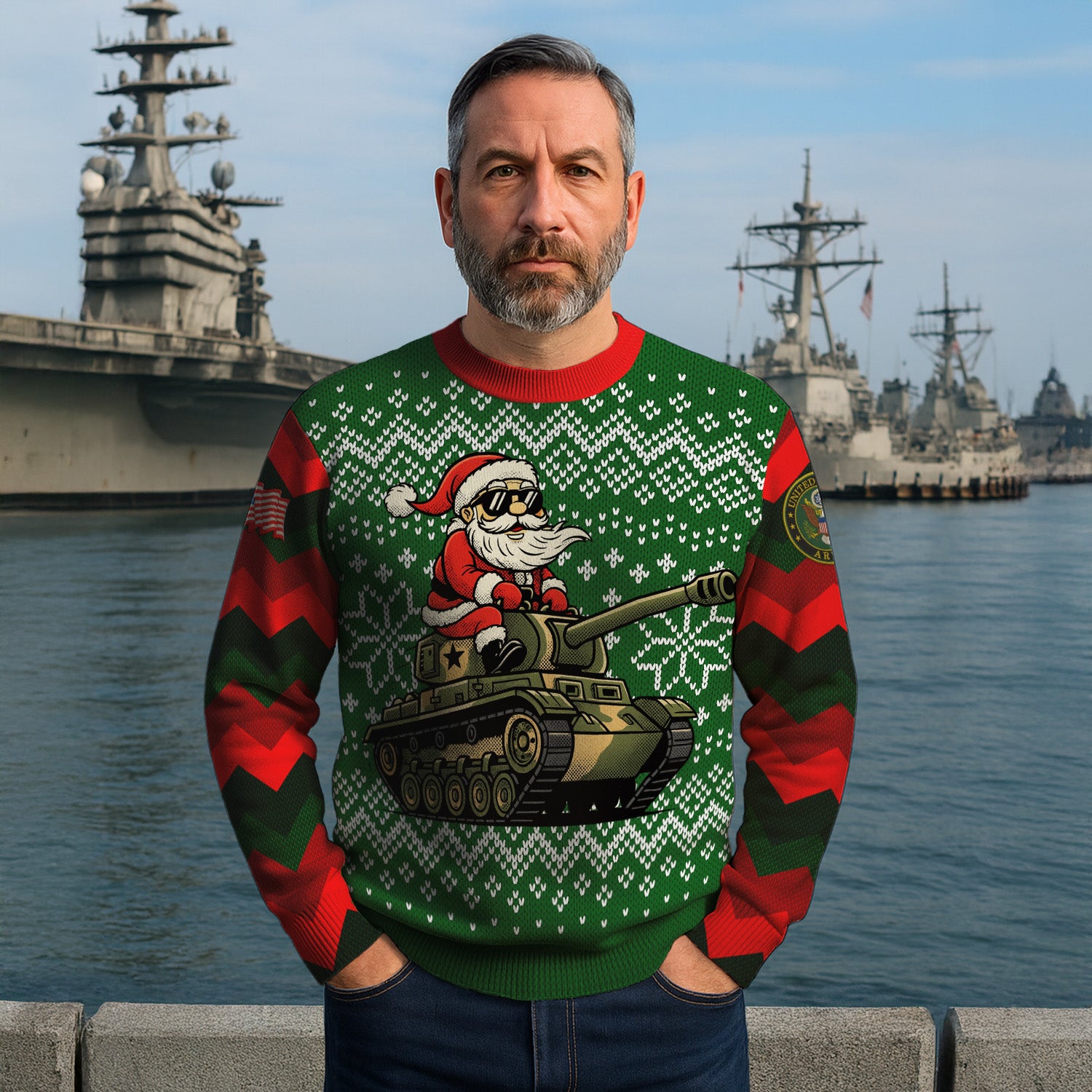 US Army Ugly Christmas Sweater KRUST27