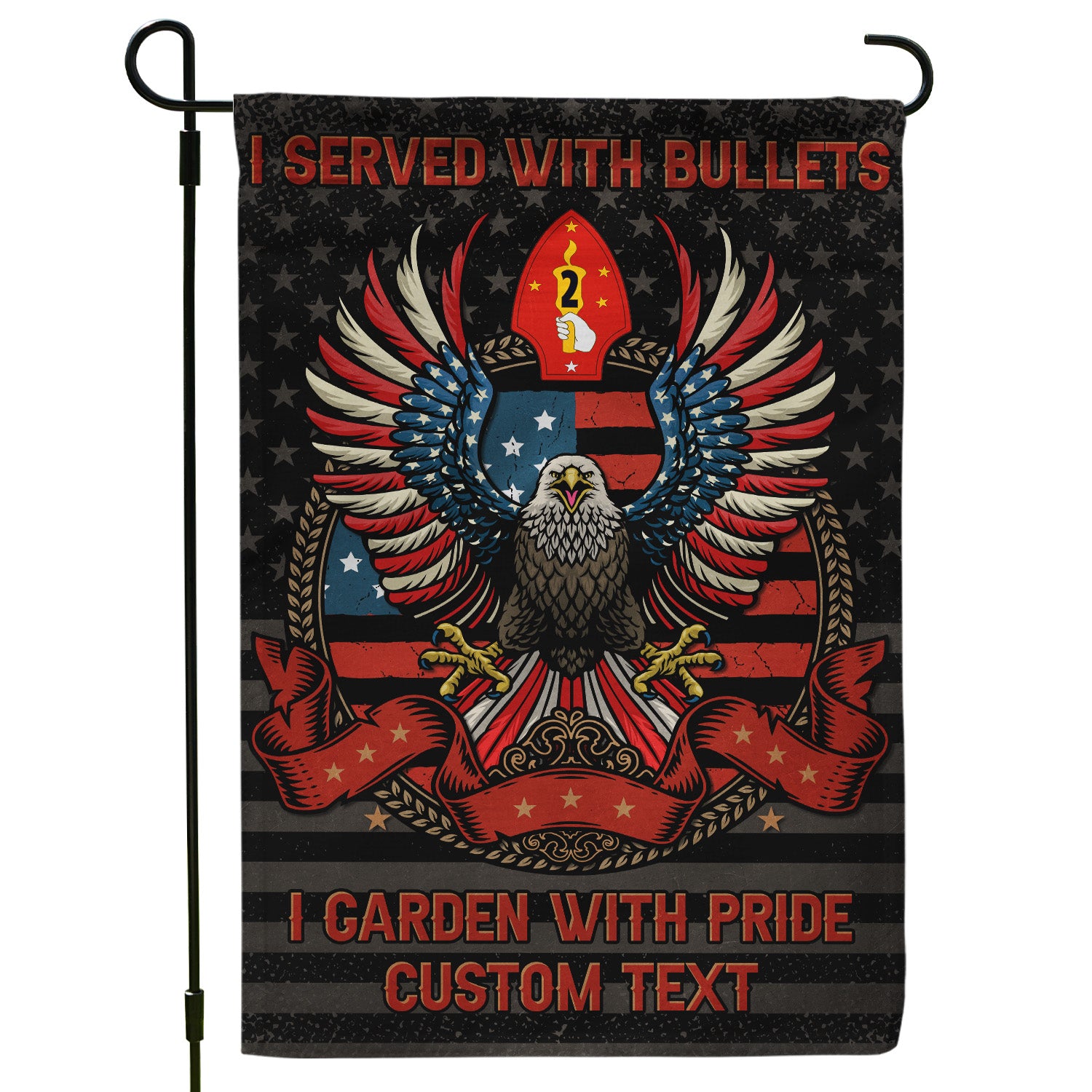 Personalized US Military Logo/Insignia And Text KFLAG31 Garden Flag, House Flag Twin-Side Printing