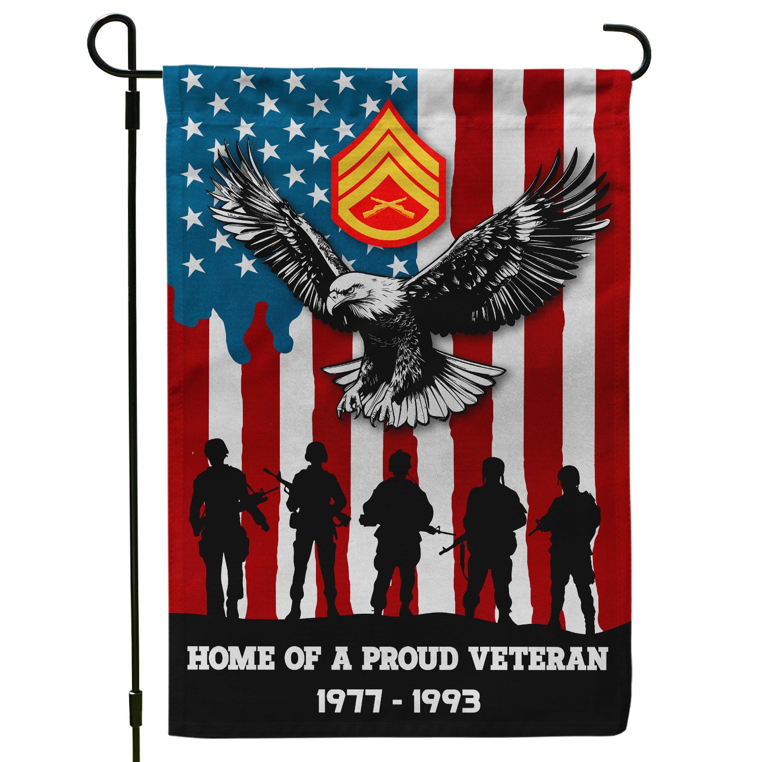 Personalized US Military Logo/Insignia And Text KFLAG26 Garden Flag, House Flag Twin-Side Printing