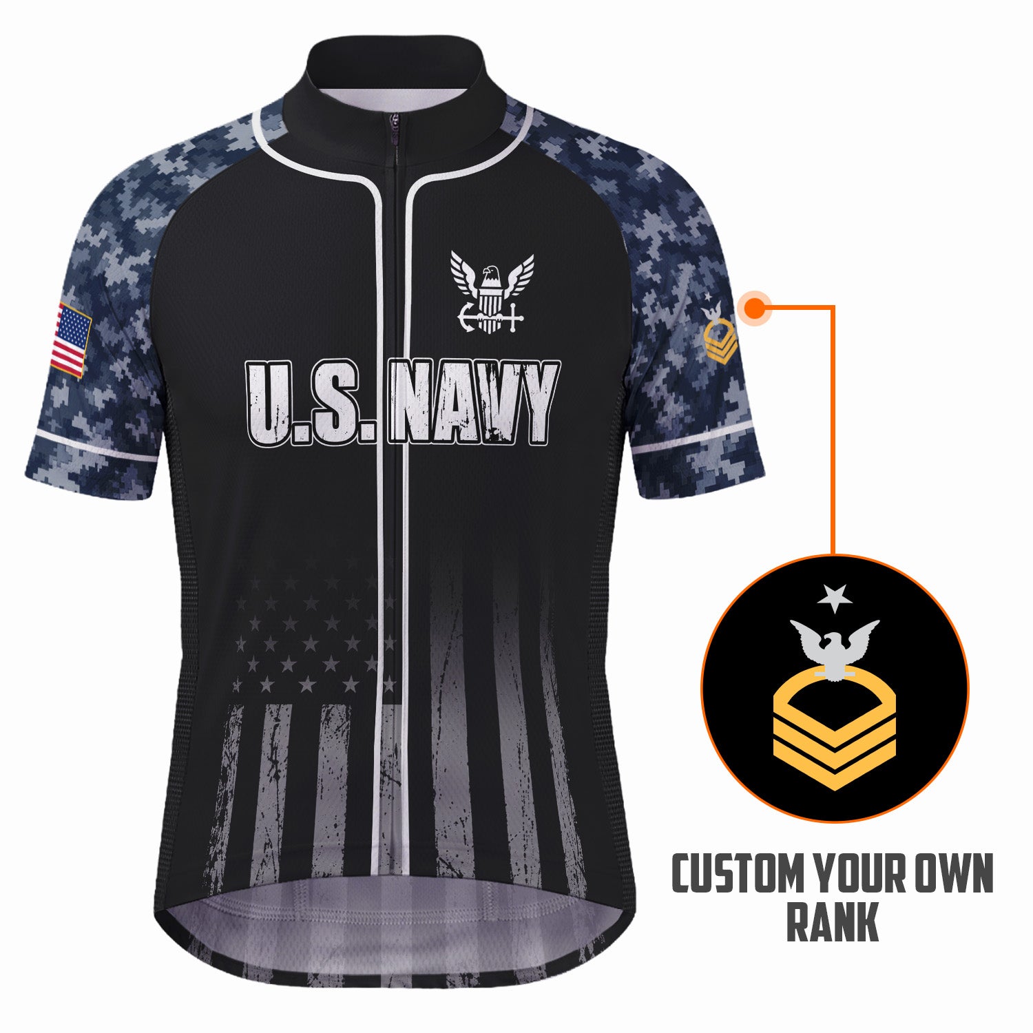 Personalized U.S. Navy 250th Cycling Jersey Kit