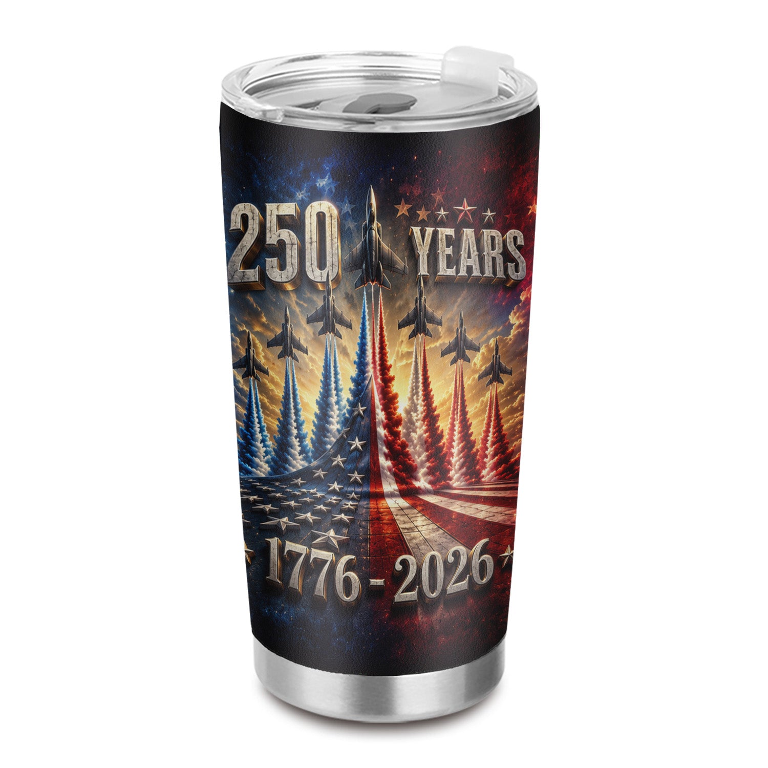 USA 250 Years Patriotic Air Show 20oz Tumbler
