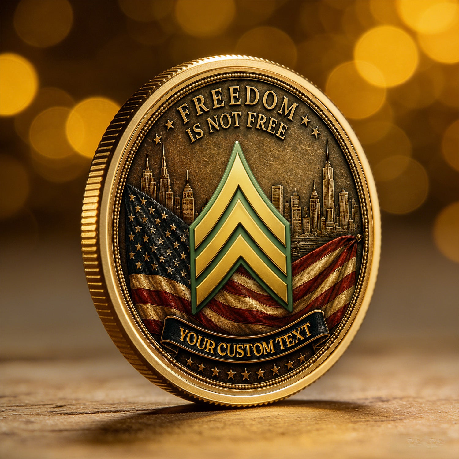 Personalized Army 3D Challenge Coin