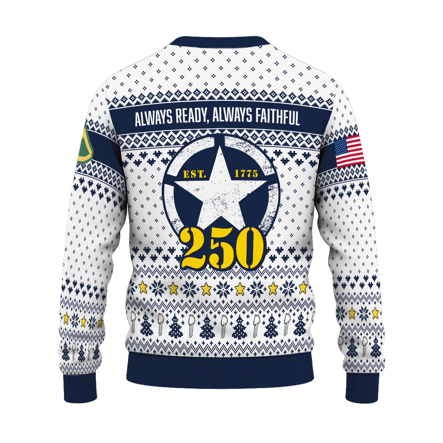 Custom Ranks US Army Ugly Christmas Sweater for Women Men KRUST06