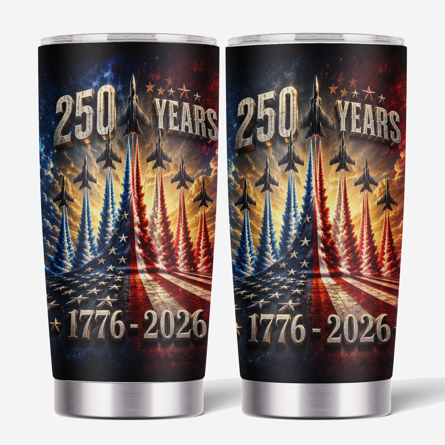 USA 250 Years Patriotic Air Show 20oz Tumbler