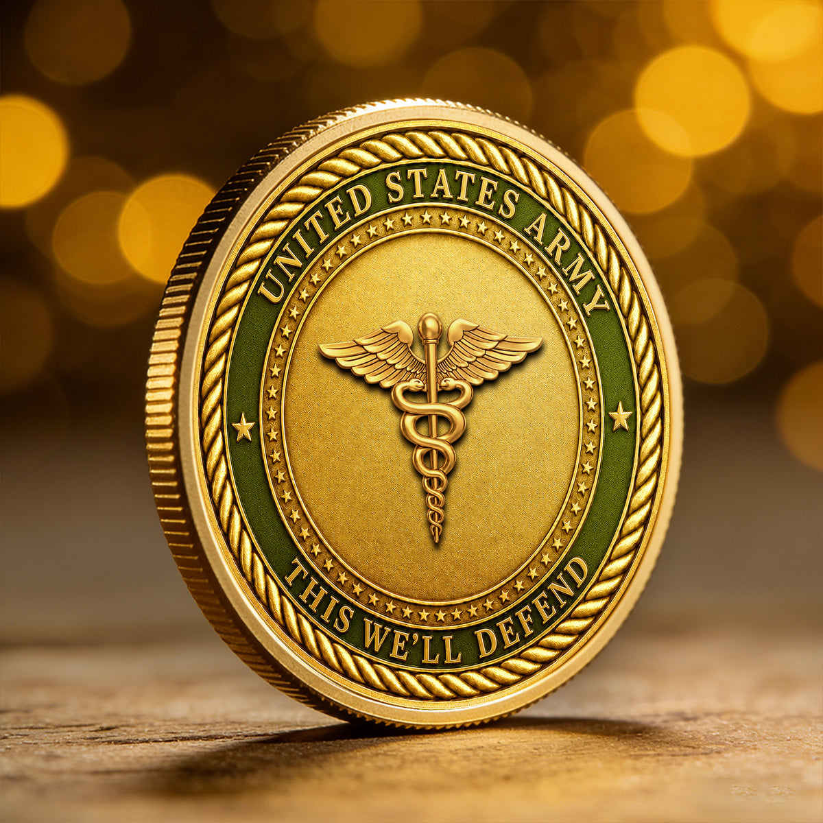 Army Retirement Custom Rank Message 3D Challenge Coin Gift
