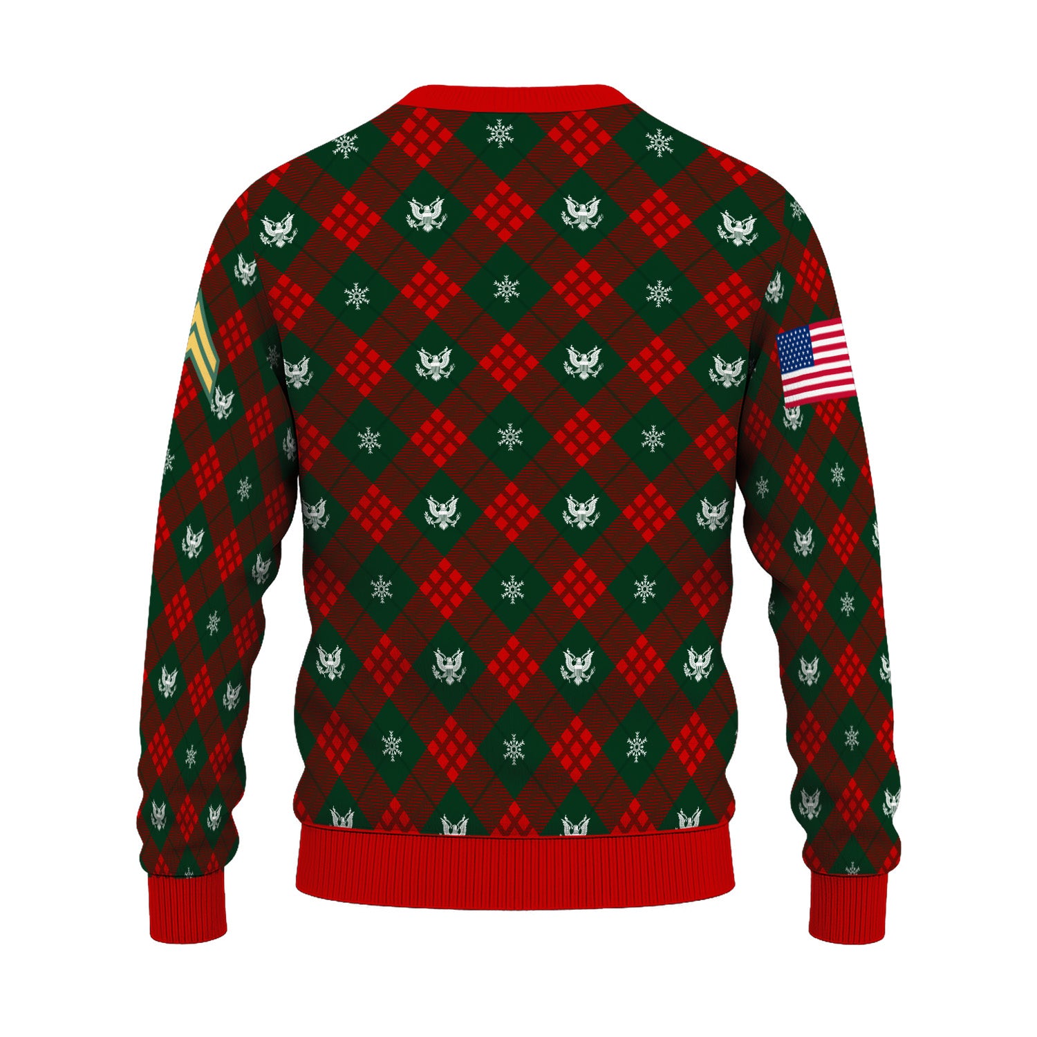 Custom Ranks US Army Ugly Christmas Sweater for Women Men KRUST08