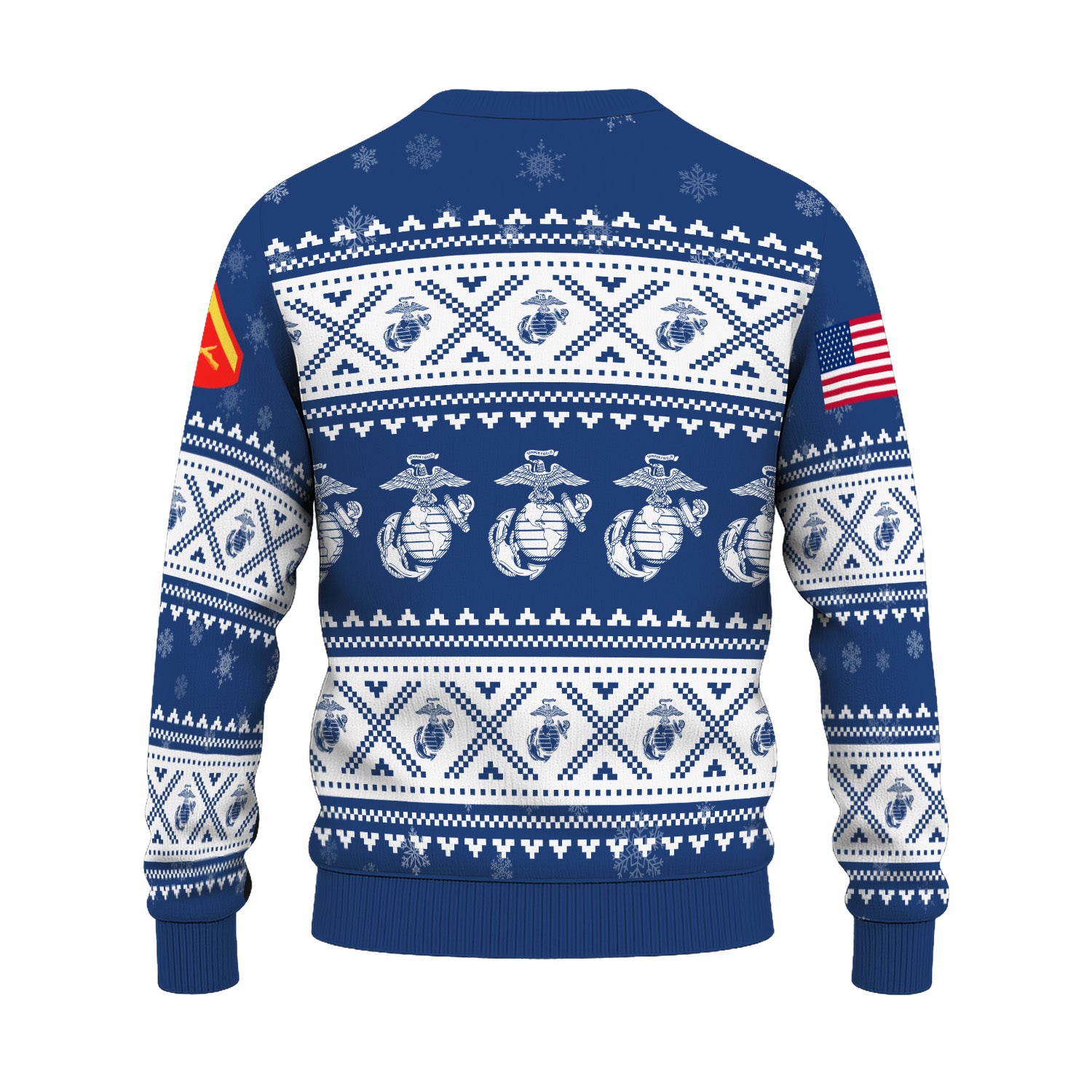 Custom Ranks USMC Ugly Christmas Sweater for Women Men KRUST05