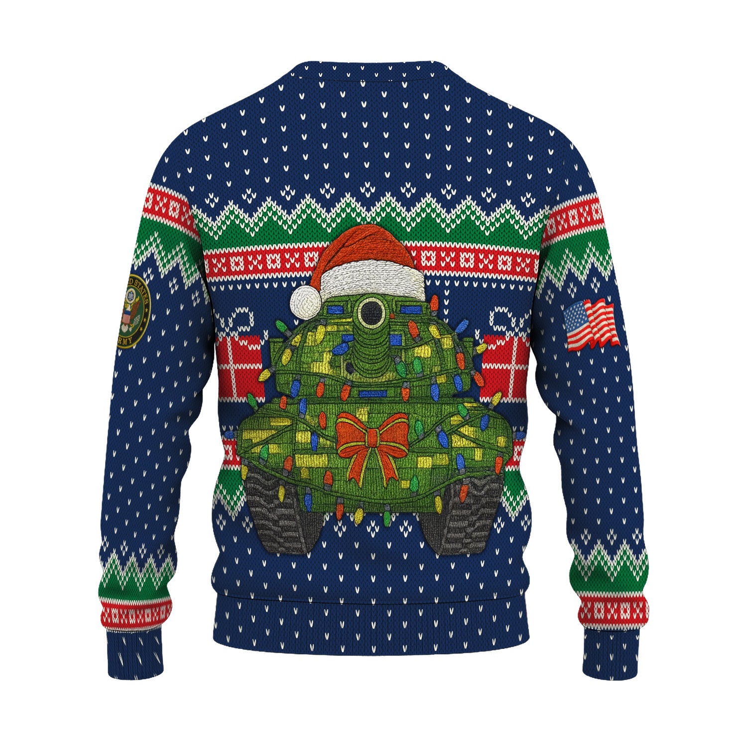 US Army Snowman Soldier Ugly Christmas Sweater