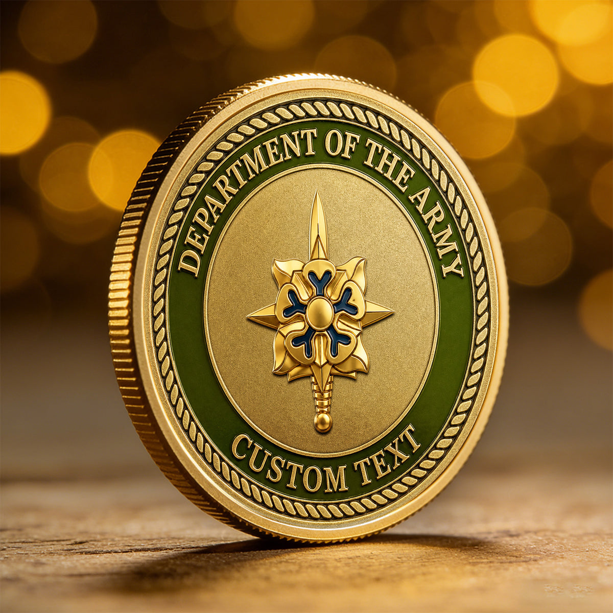 US Army Personalized Service Tribute 3D Challenge Coin