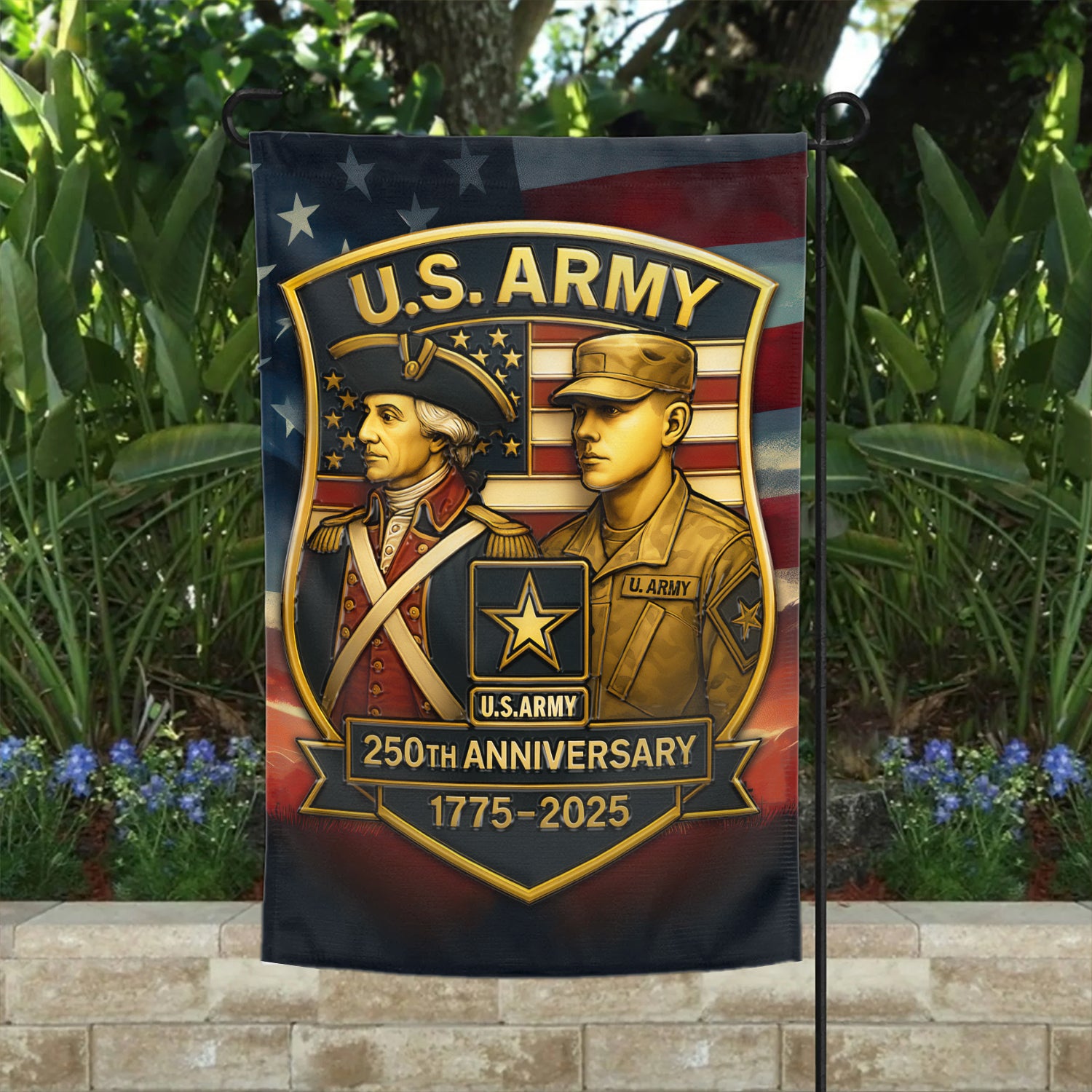 US Army 250th Anniversary 1775 - 2025 Garden Flag Twin-Side Printing