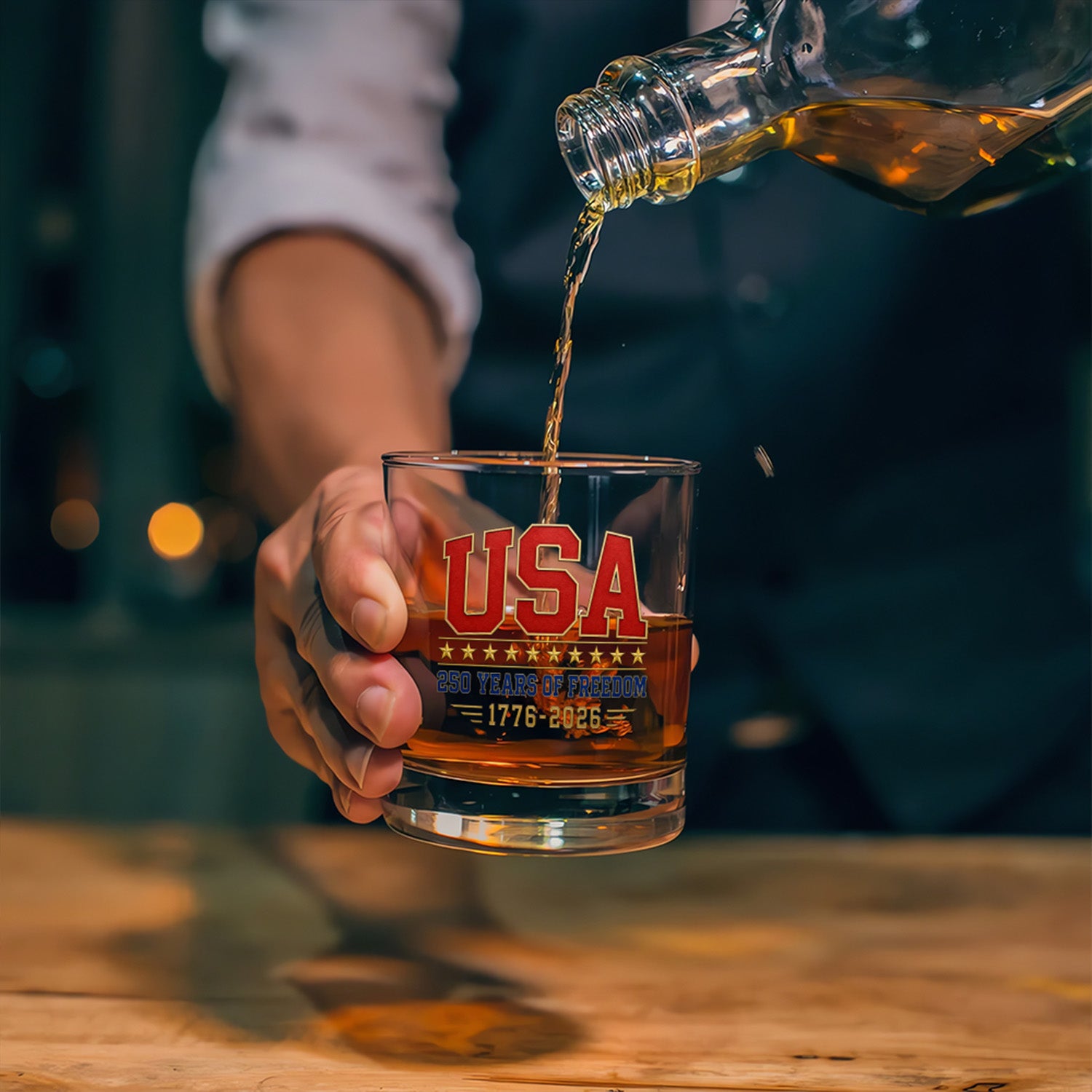 America 250 Years of Freedom Whiskey Glass Gift