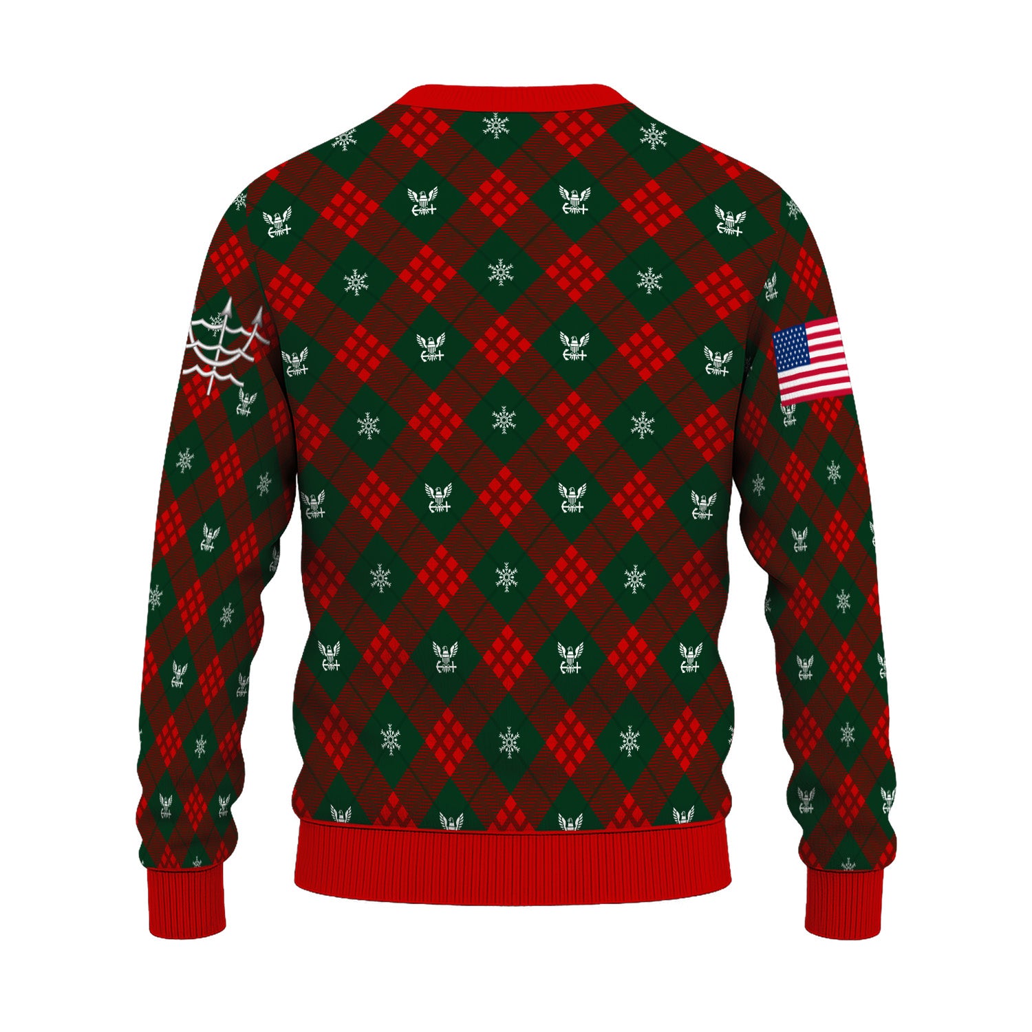 Custom Ranks US Navy Ugly Christmas Sweater for Women Men KRUST08