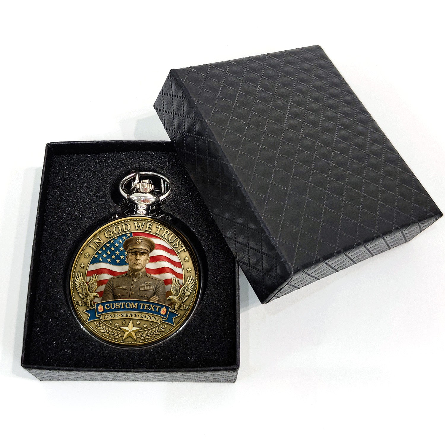 Marine Veteran Gift Custom Pocket Watch 250 Years