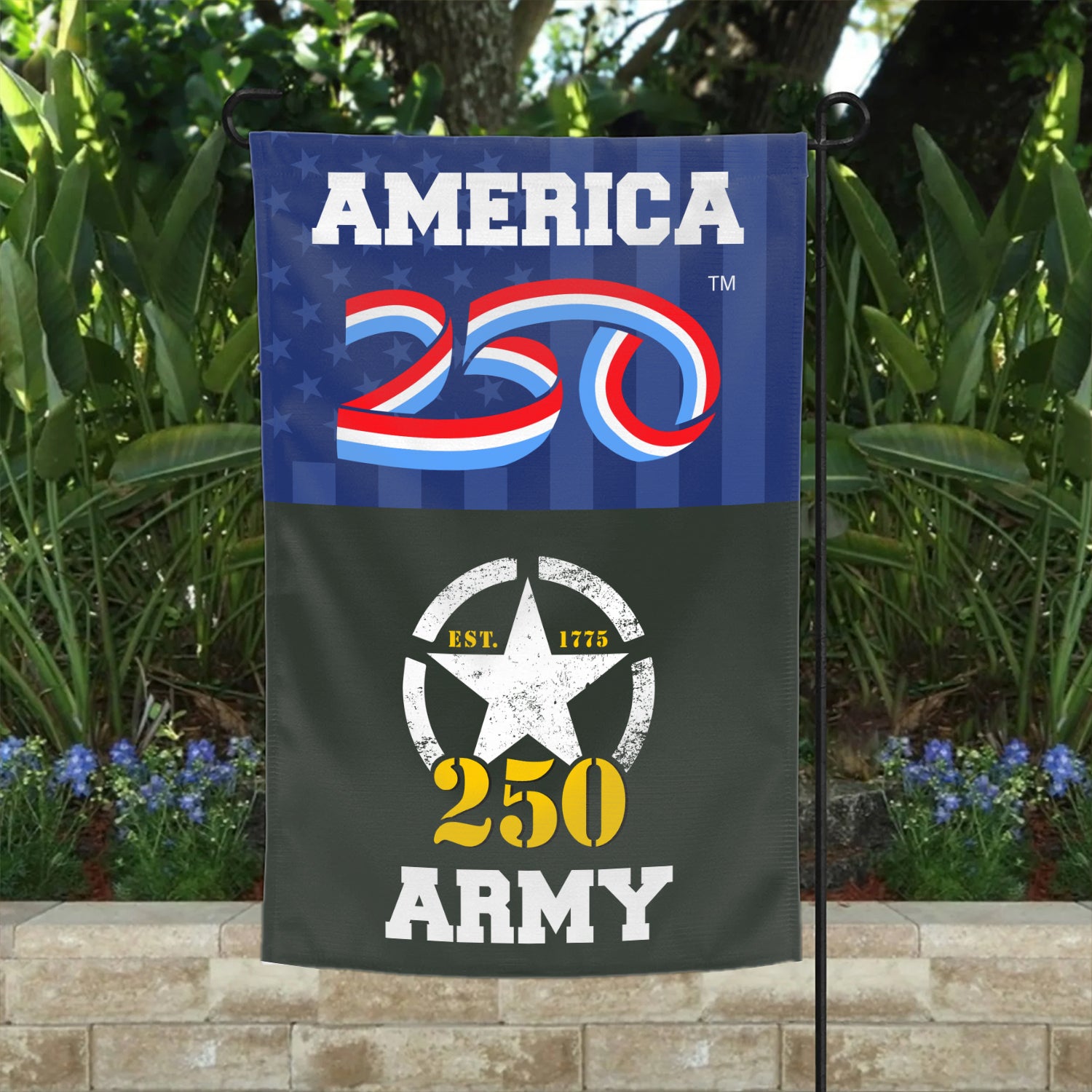 America 250, US Army 250 Garden Flag 12''x18'' Twin-Side Printing