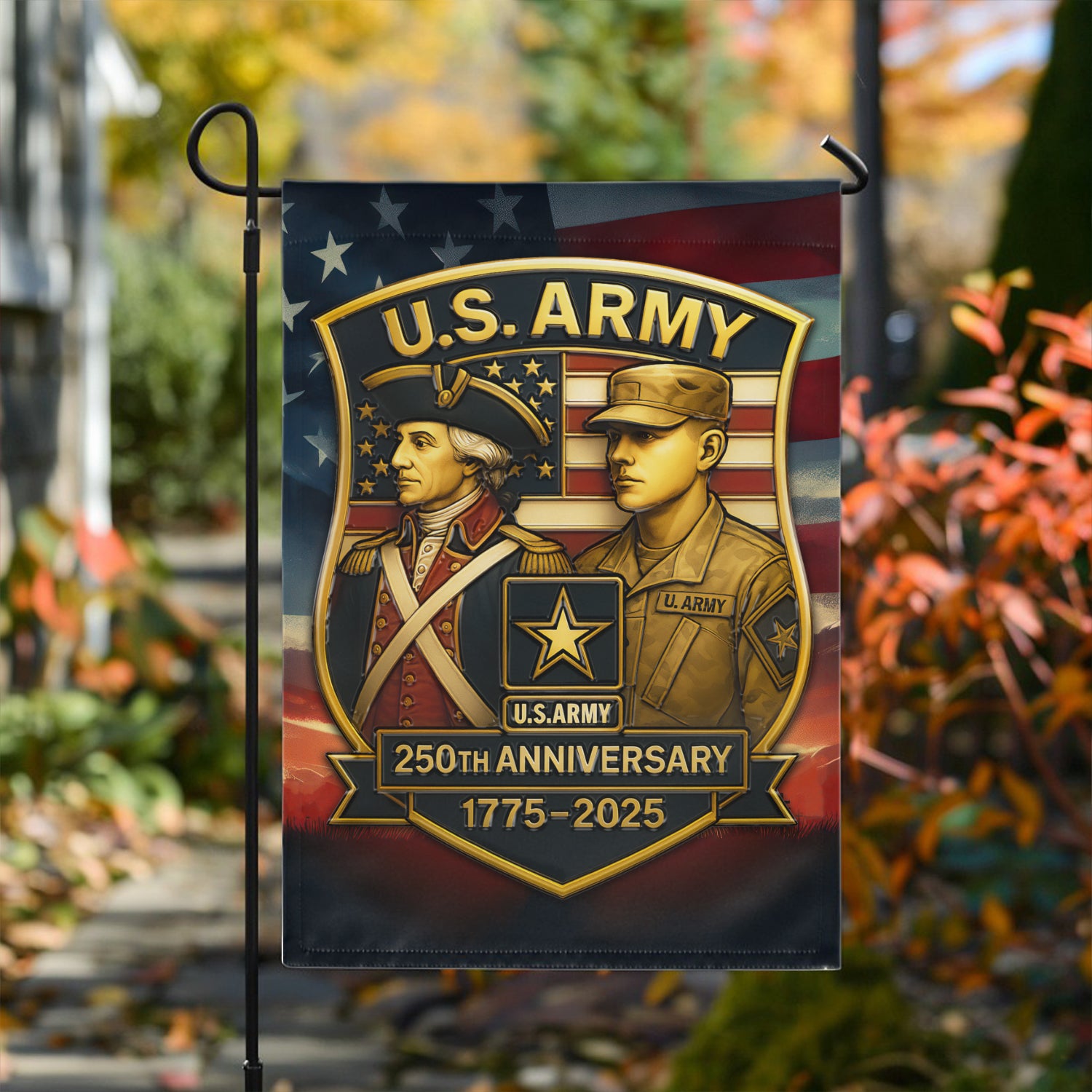 US Army 250th Anniversary 1775 - 2025 Garden Flag Twin-Side Printing