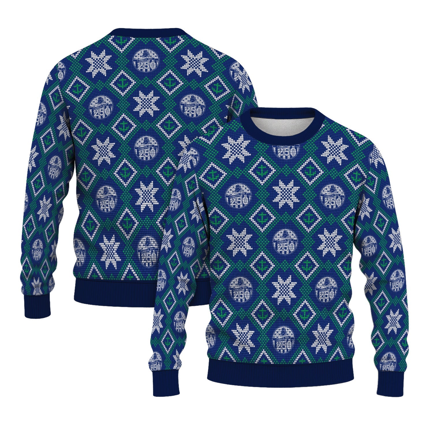US Navy 250 America Pattern Christmas Ugly Sweater