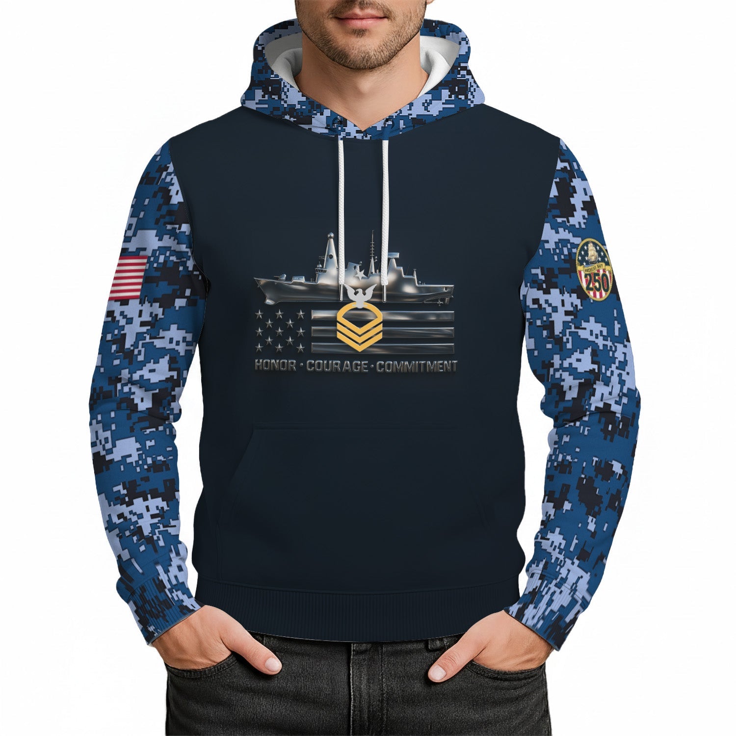 Personalized US Navy 3D All Over Print Hoodie KRH3D06