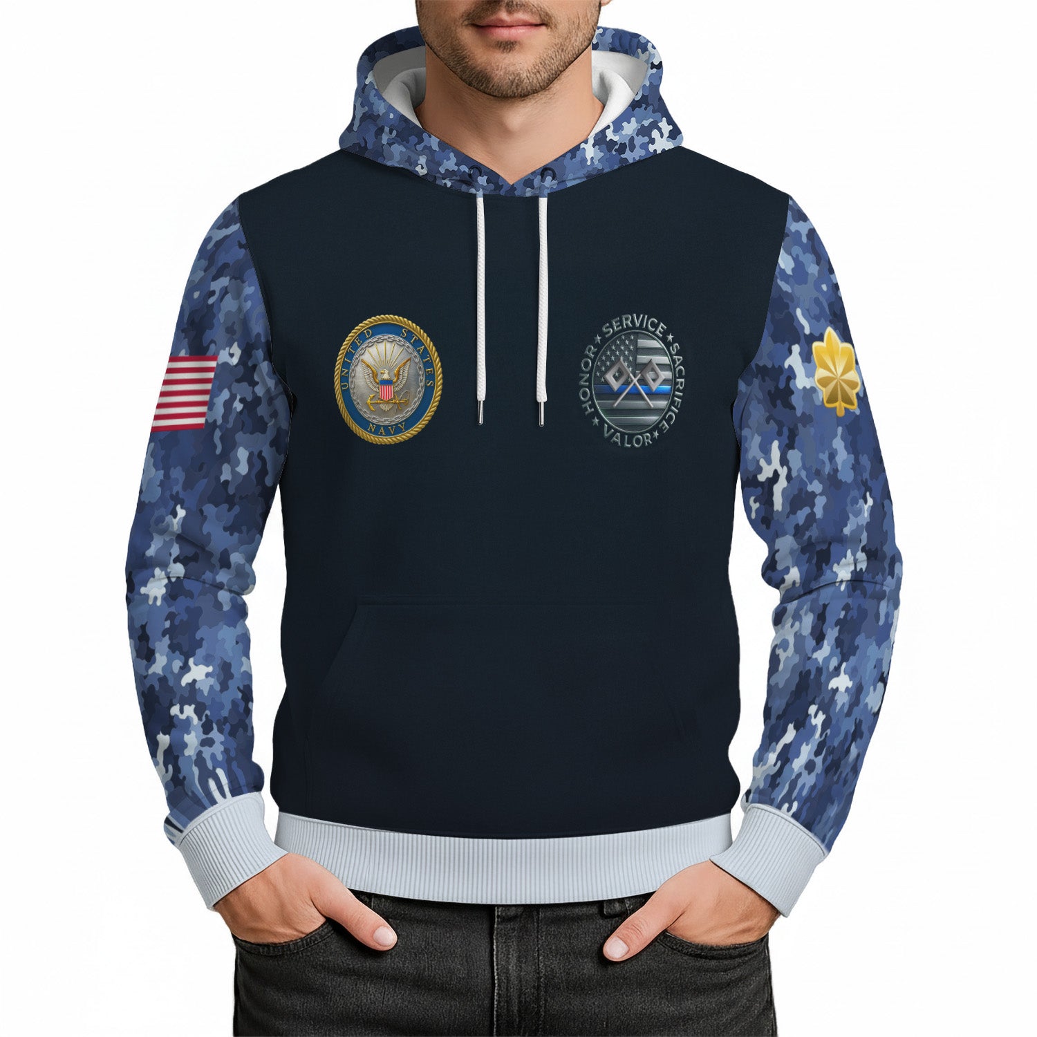 Personalized US Navy 3D All Over Print Hoodie KRH3D01