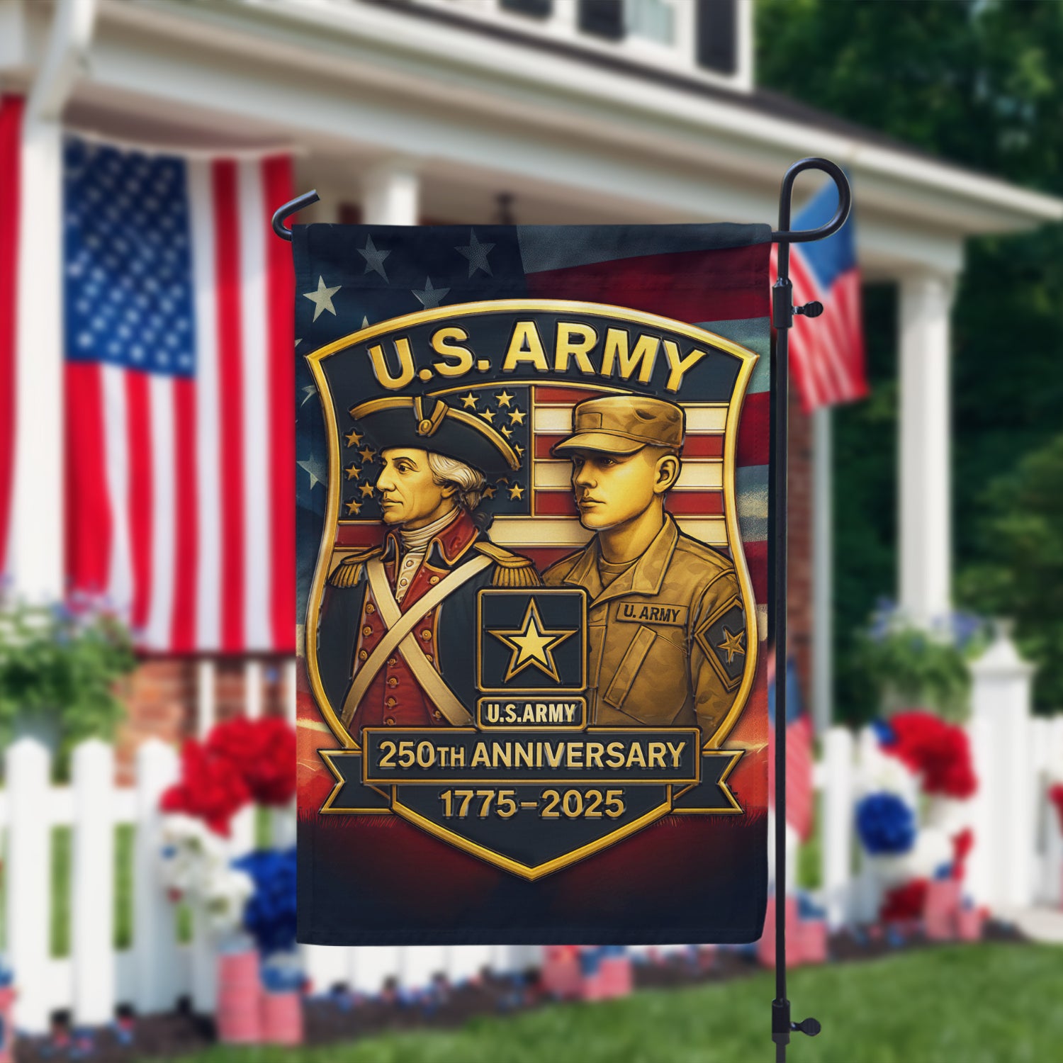US Army 250th Anniversary 1775 - 2025 Garden Flag Twin-Side Printing