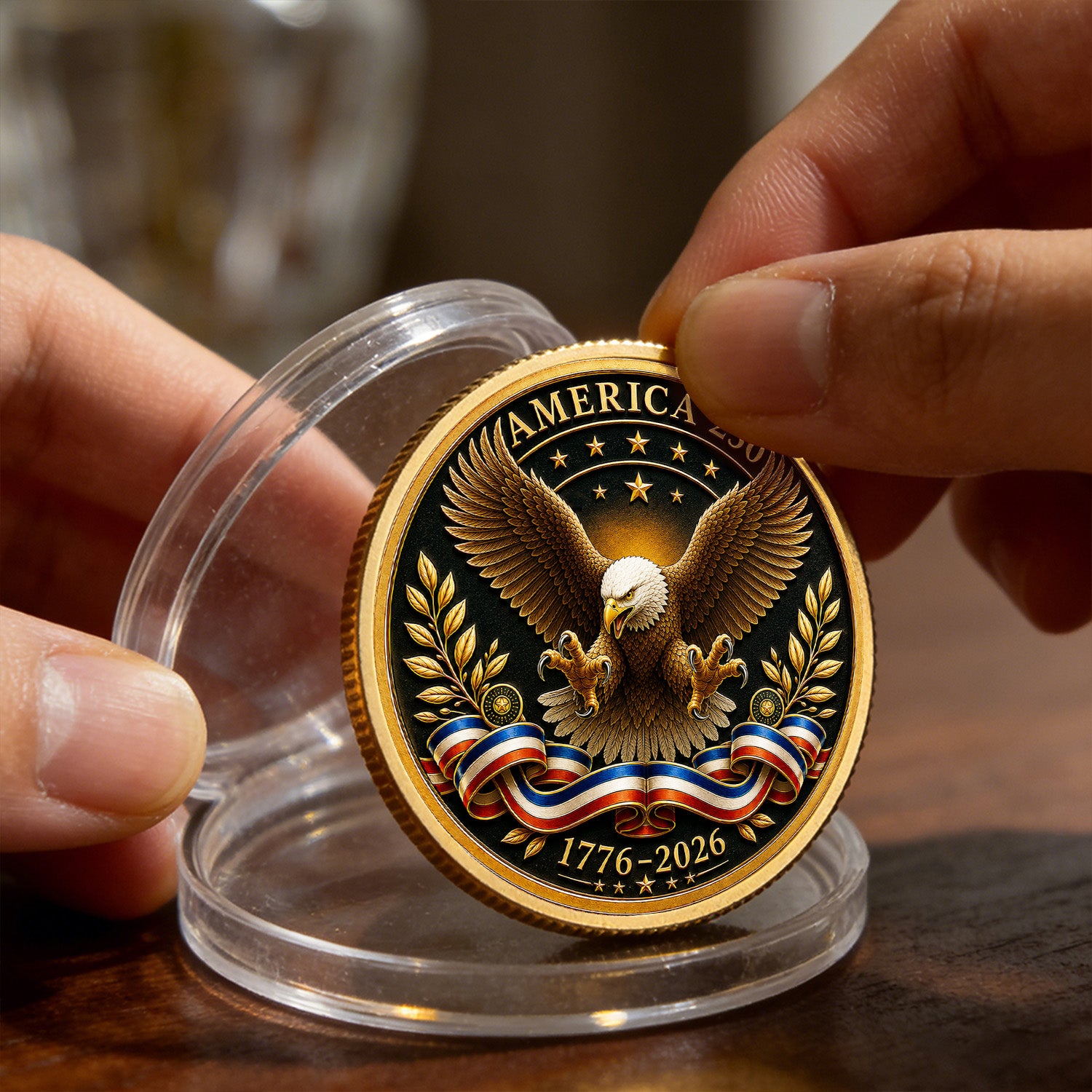 We The People USA 250th Anniversary 3D Challenge Coin Gift