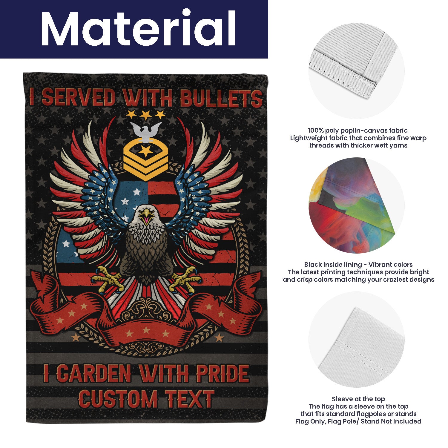 Personalized US Military Logo/Insignia And Text KFLAG31 Garden Flag, House Flag Twin-Side Printing