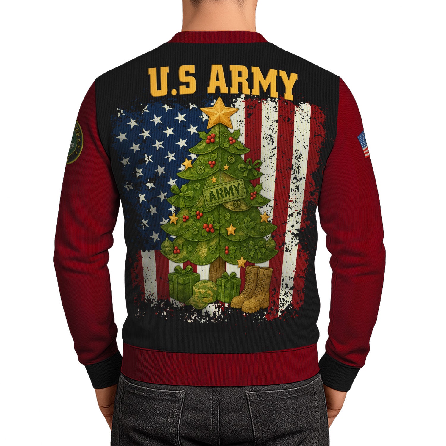 US Army Santa Soldier Ugly Christmas Sweater
