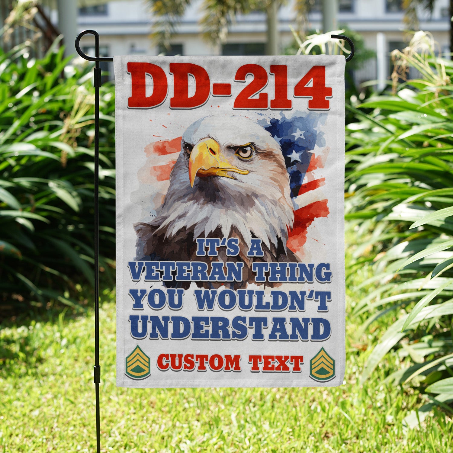 Personalized US Military Logo/Insignia And Text KFLAG30 Garden Flag, House Flag Twin-Side Printing