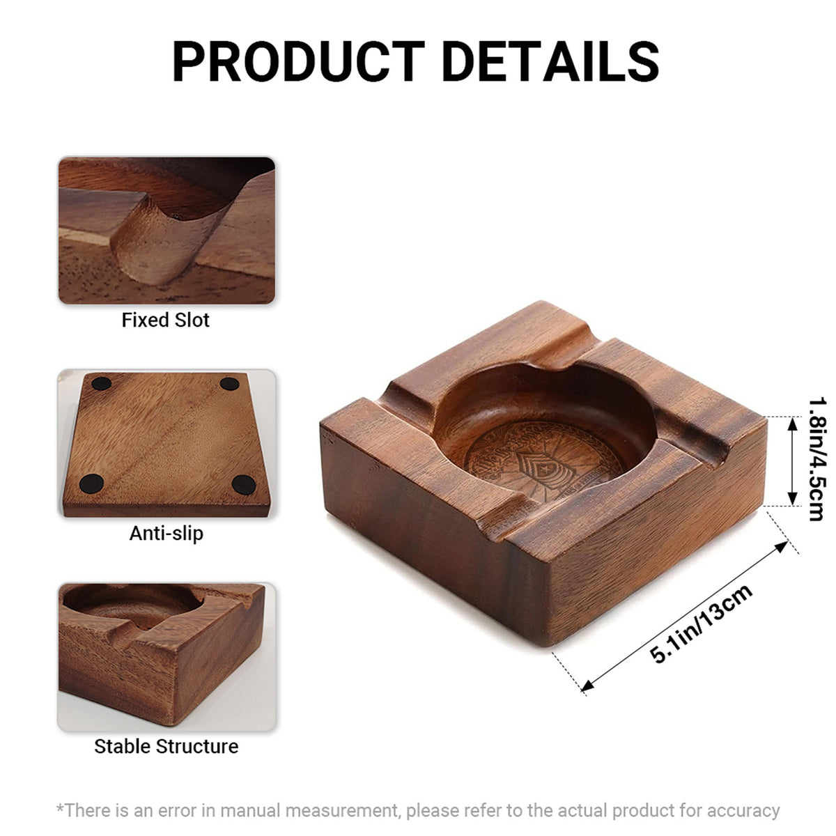 Personalized Army Military Cigar Ashtray Custom Rank and Text