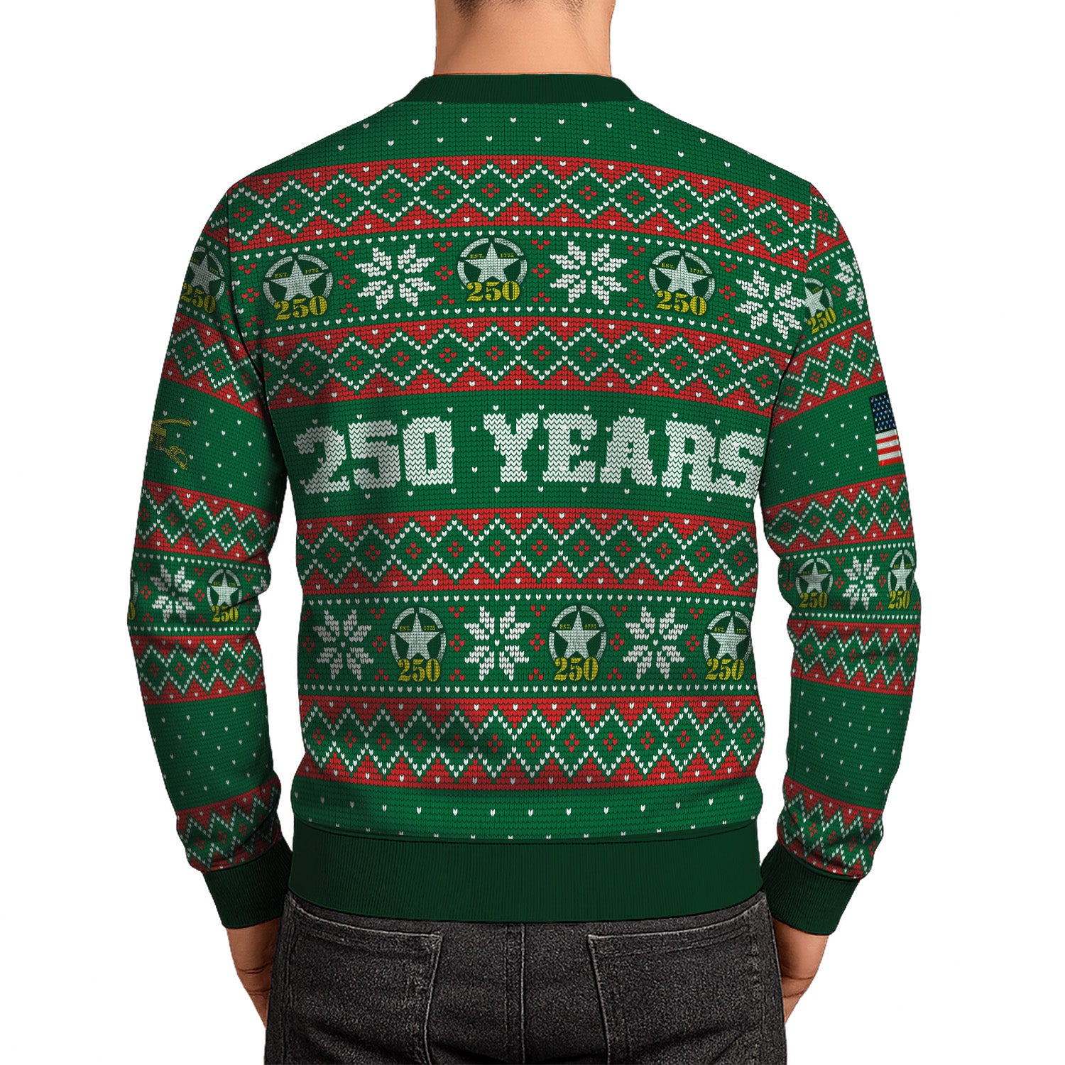 Custom Ranks US Army Ugly Christmas Sweater for Women Men KRUST09