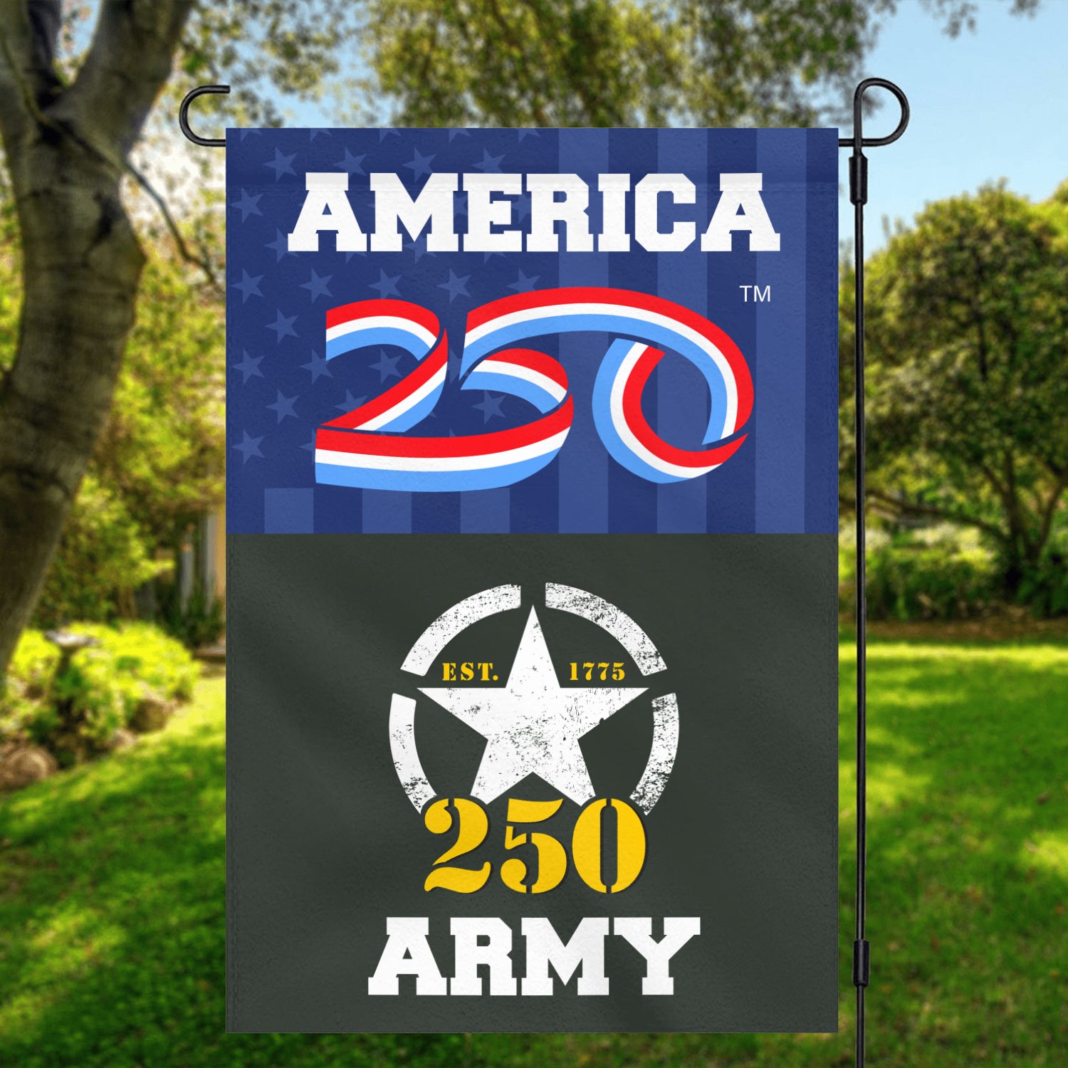 America 250, US Army 250 Garden Flag 12''x18'' Twin-Side Printing
