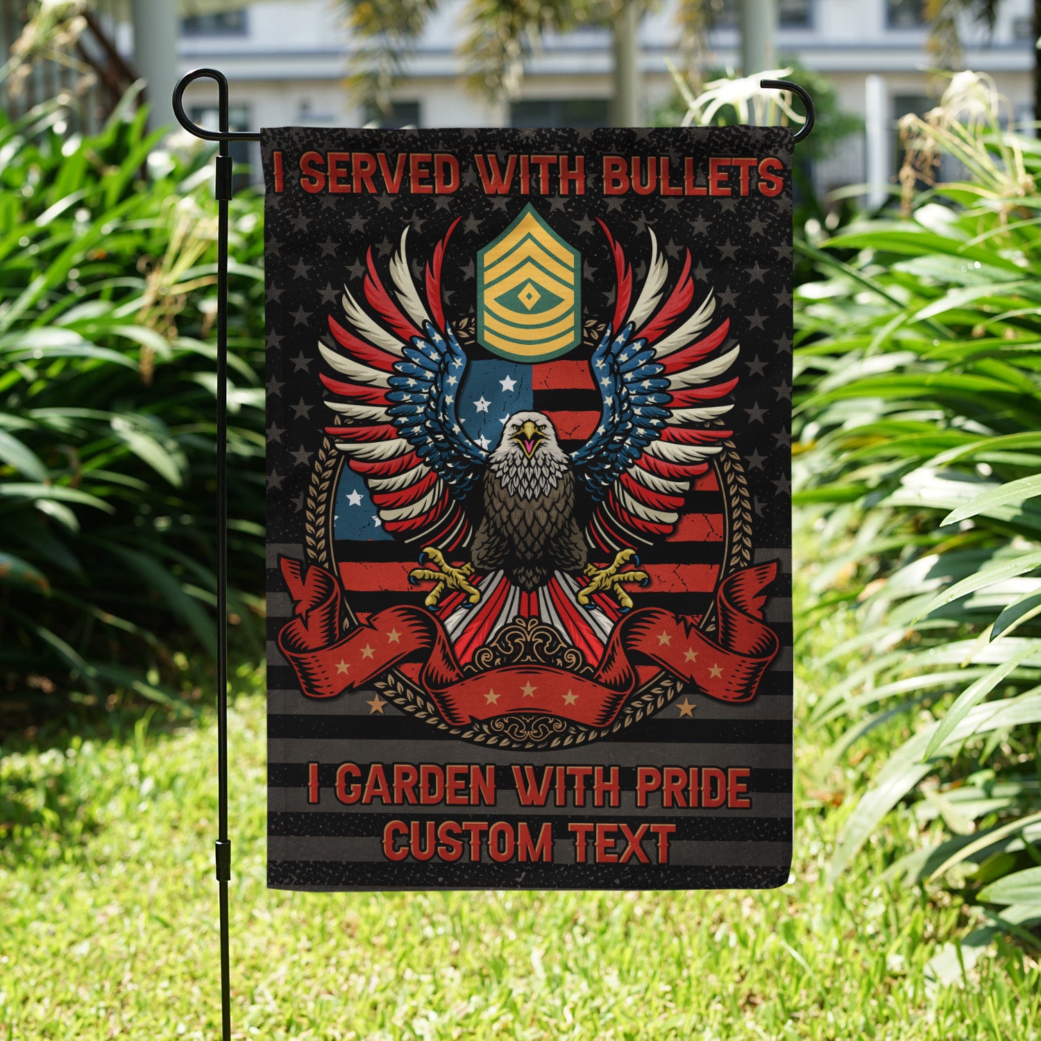 Personalized US Military Logo/Insignia And Text KFLAG31 Garden Flag, House Flag Twin-Side Printing