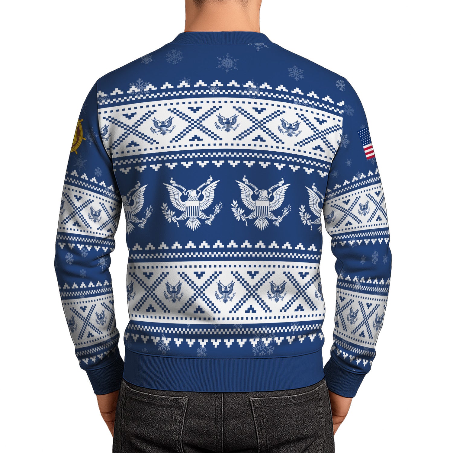 Custom Ranks US Army Ugly Christmas Sweater for Women Men KRUST05