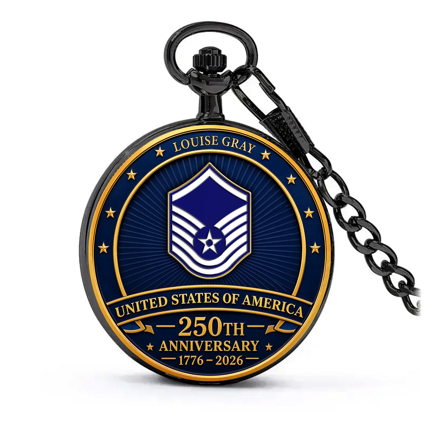Personalized US Air Force Service Pocket Watch Gift