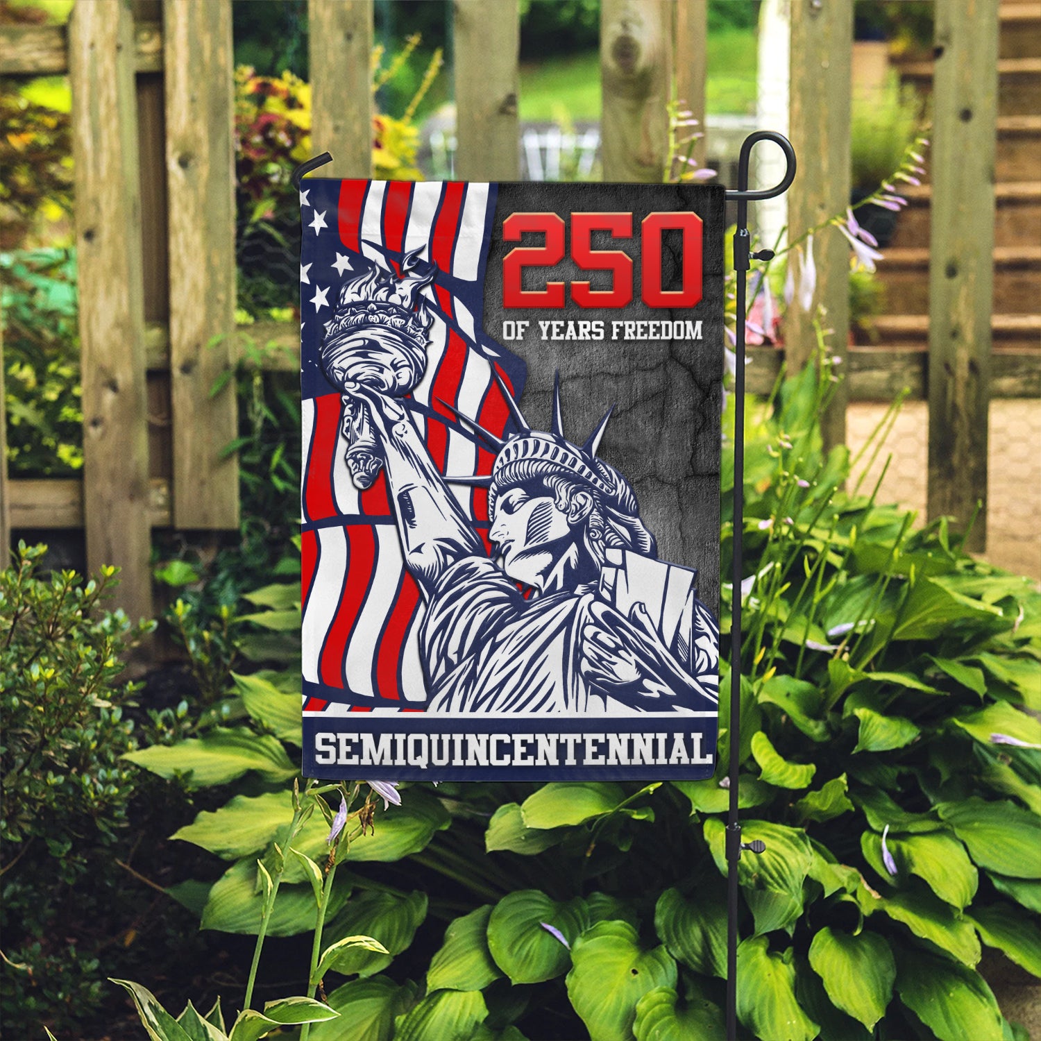 250 Years Of Freedom Semiquincentennial Garden Flag 12''x18'' Twin-Side Printing