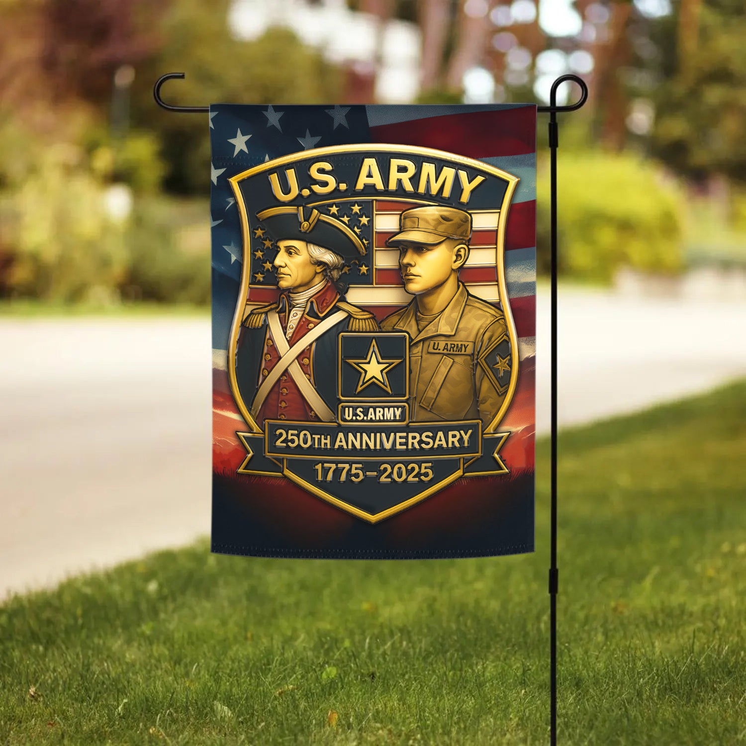 US Army 250th Anniversary 1775 - 2025 Garden Flag Twin-Side Printing