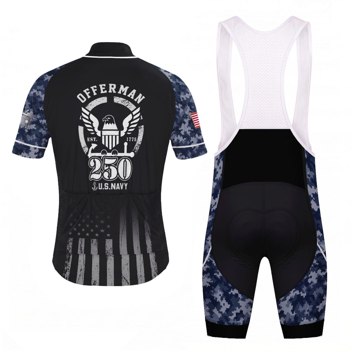 Personalized U.S. Navy 250th Cycling Jersey Kit