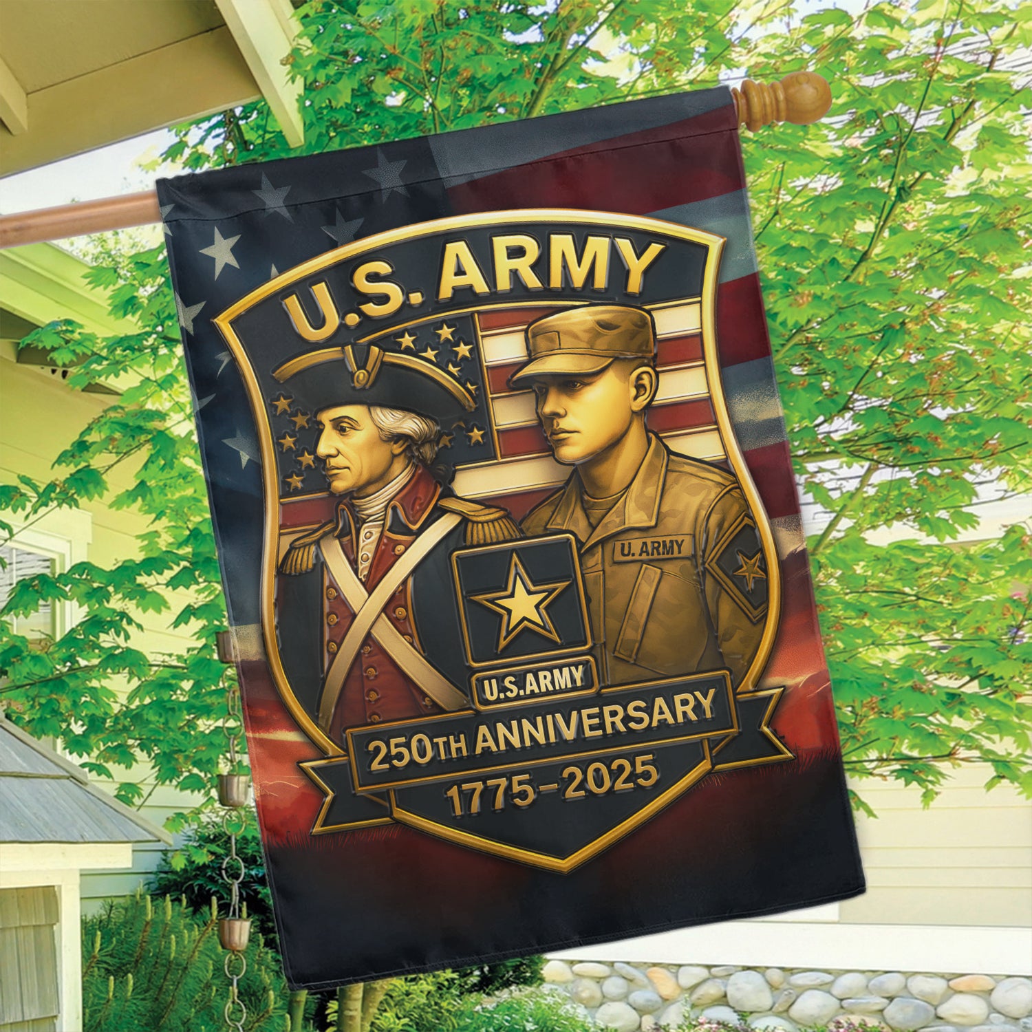 US Army 250th Anniversary 1775 - 2025 Garden Flag Twin-Side Printing
