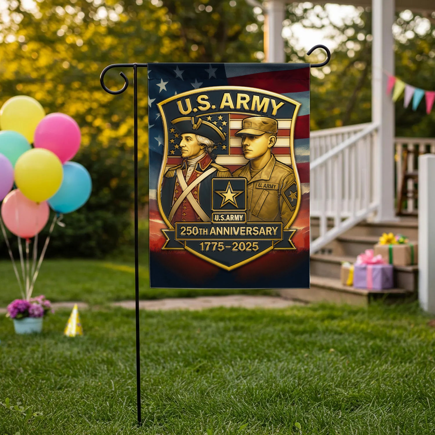 US Army 250th Anniversary 1775 - 2025 Garden Flag Twin-Side Printing