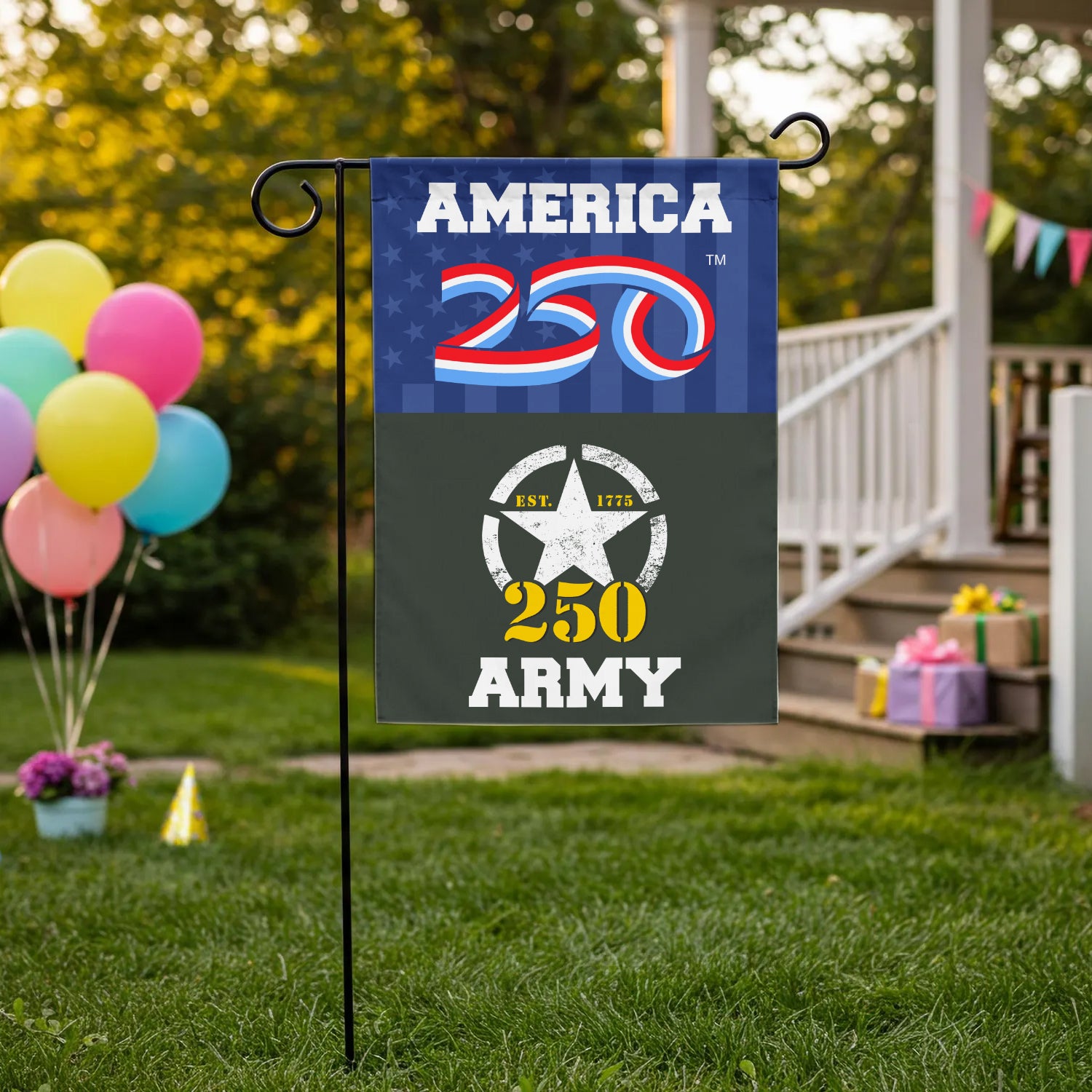 America 250, US Army 250 Garden Flag 12''x18'' Twin-Side Printing