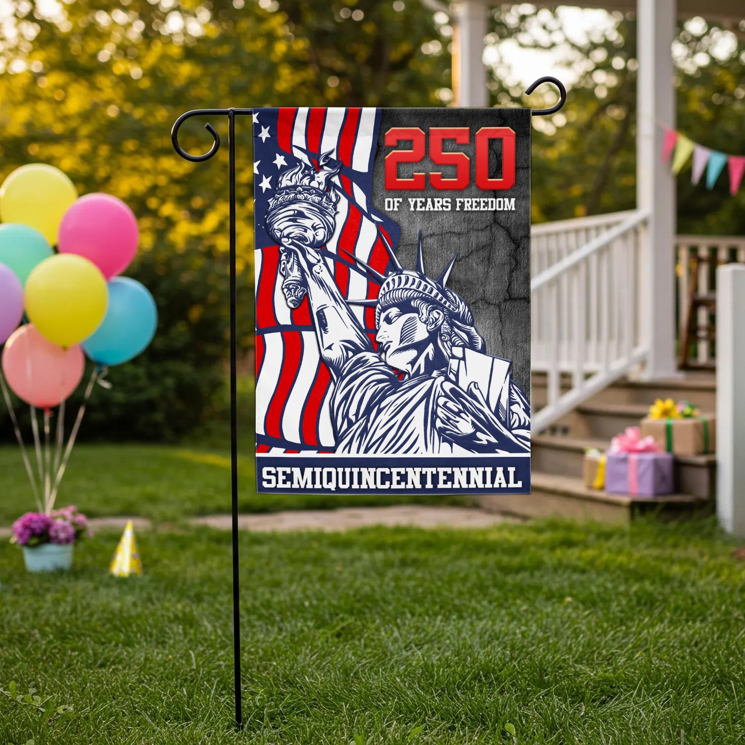 250 Years Of Freedom Semiquincentennial Garden Flag 12''x18'' Twin-Side Printing