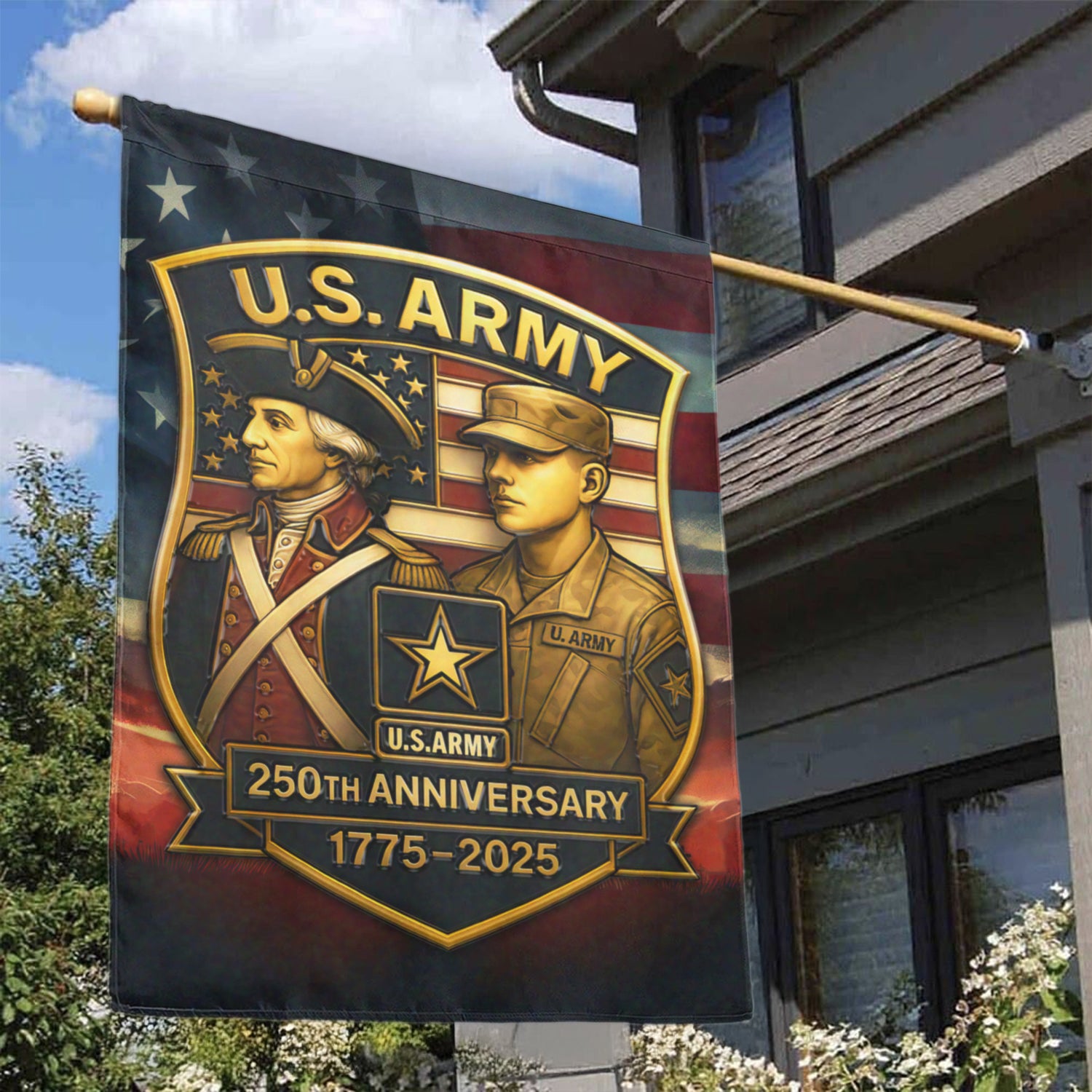 US Army 250th Anniversary 1775 - 2025 Garden Flag Twin-Side Printing