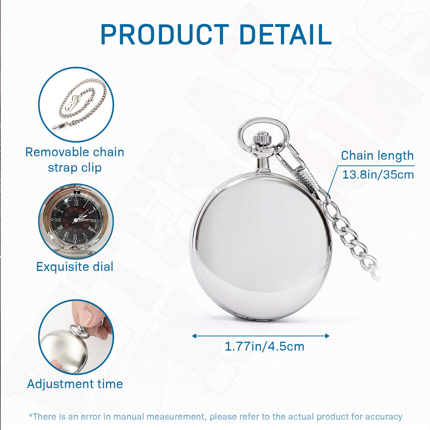 Custom USMC Rank Pocket Watch Military Veteran Gift