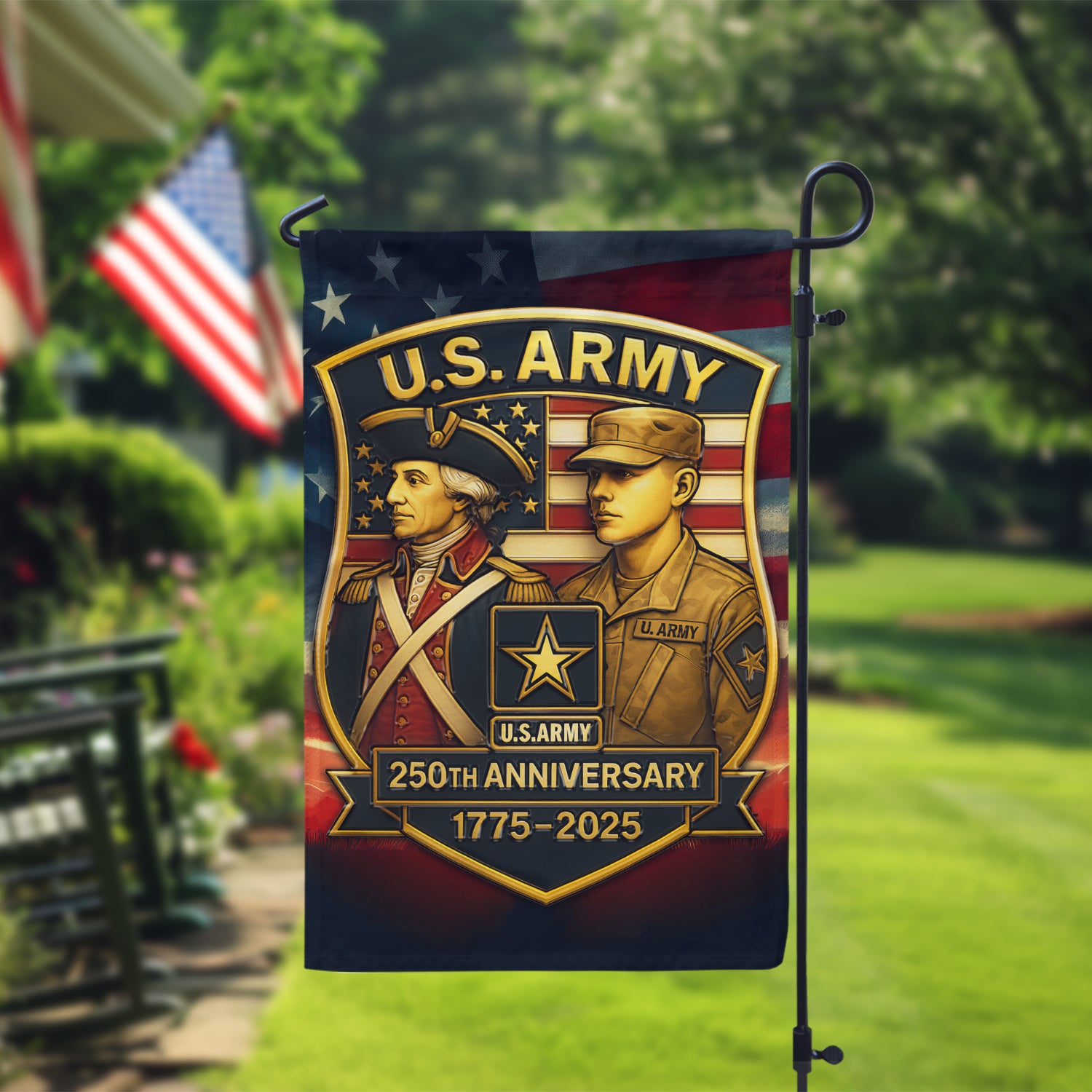 US Army 250th Anniversary 1775 - 2025 Garden Flag Twin-Side Printing