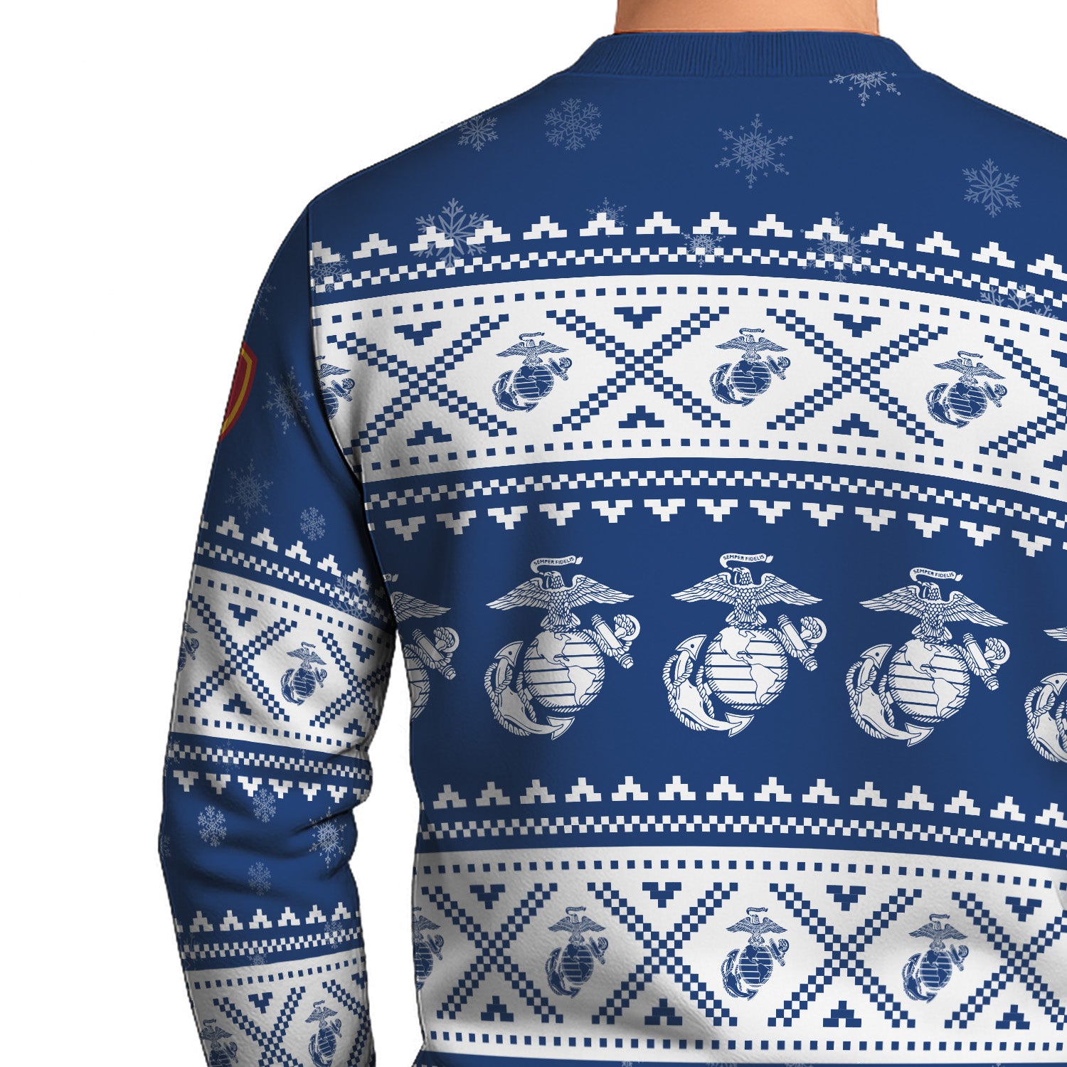 Custom Ranks USMC Ugly Christmas Sweater for Women Men KRUST05