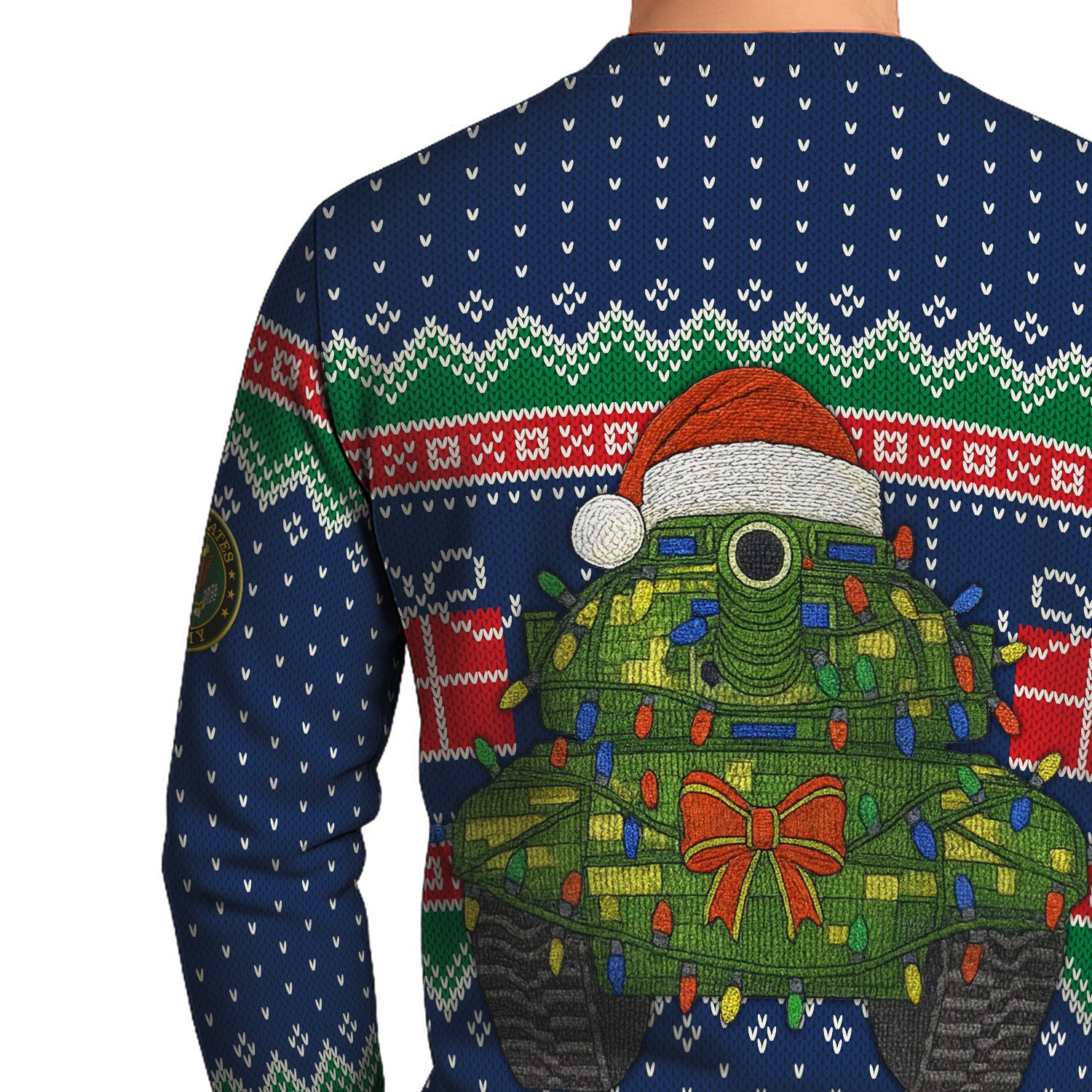 US Army Snowman Soldier Ugly Christmas Sweater