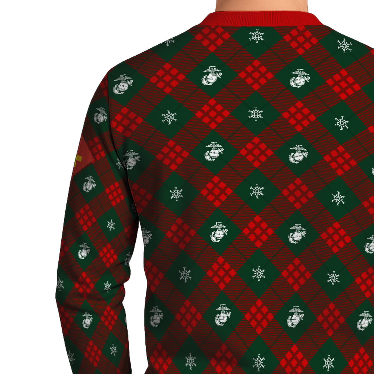 Custom Ranks USMC Ugly Christmas Sweater for Women Men KRUST08