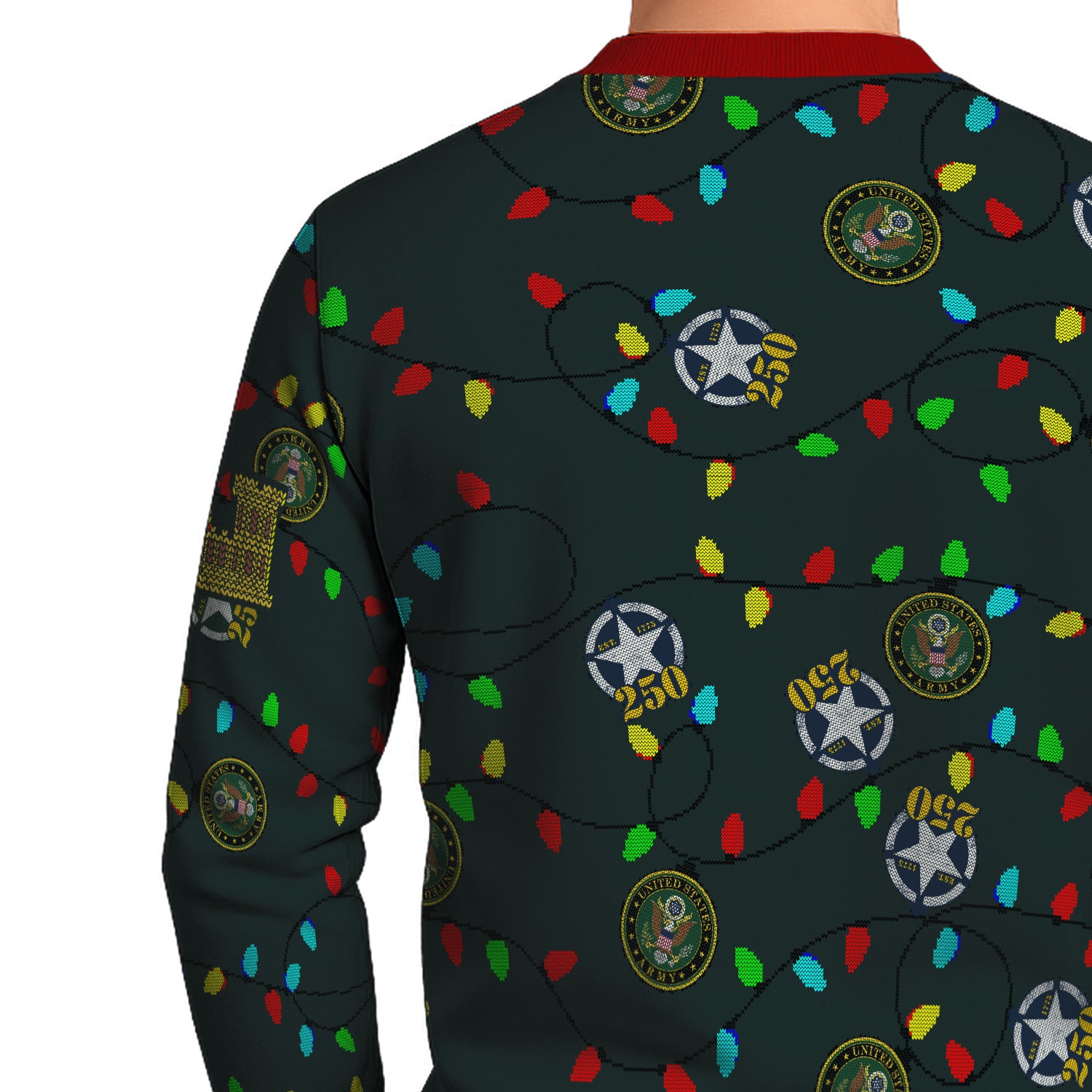 Custom Ranks US Army Ugly Christmas Sweater for Women Men KRUST07
